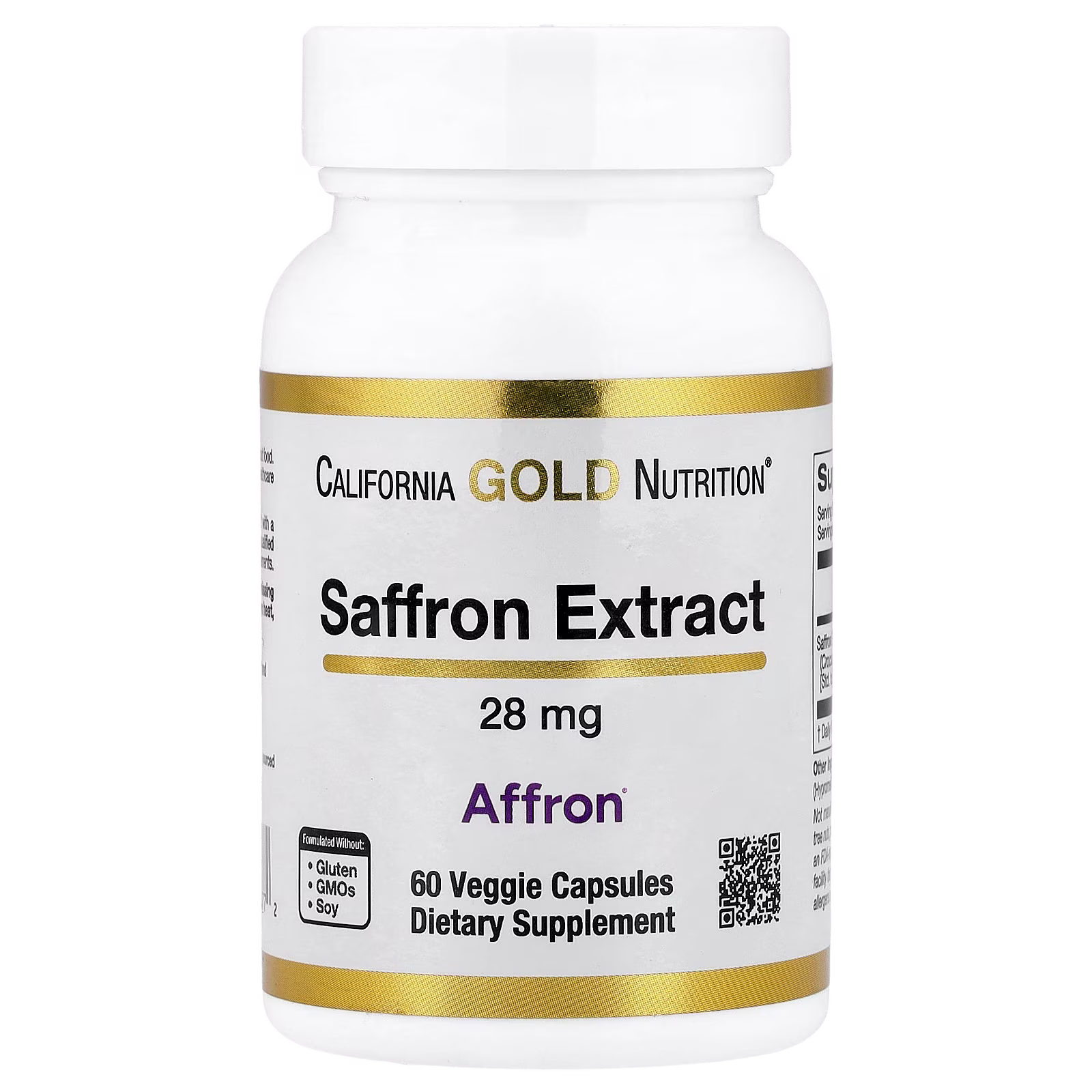 Extracto de azafrán con Affron®, 28 mg, 60 cápsulas vegetales, California Gold Nutrition