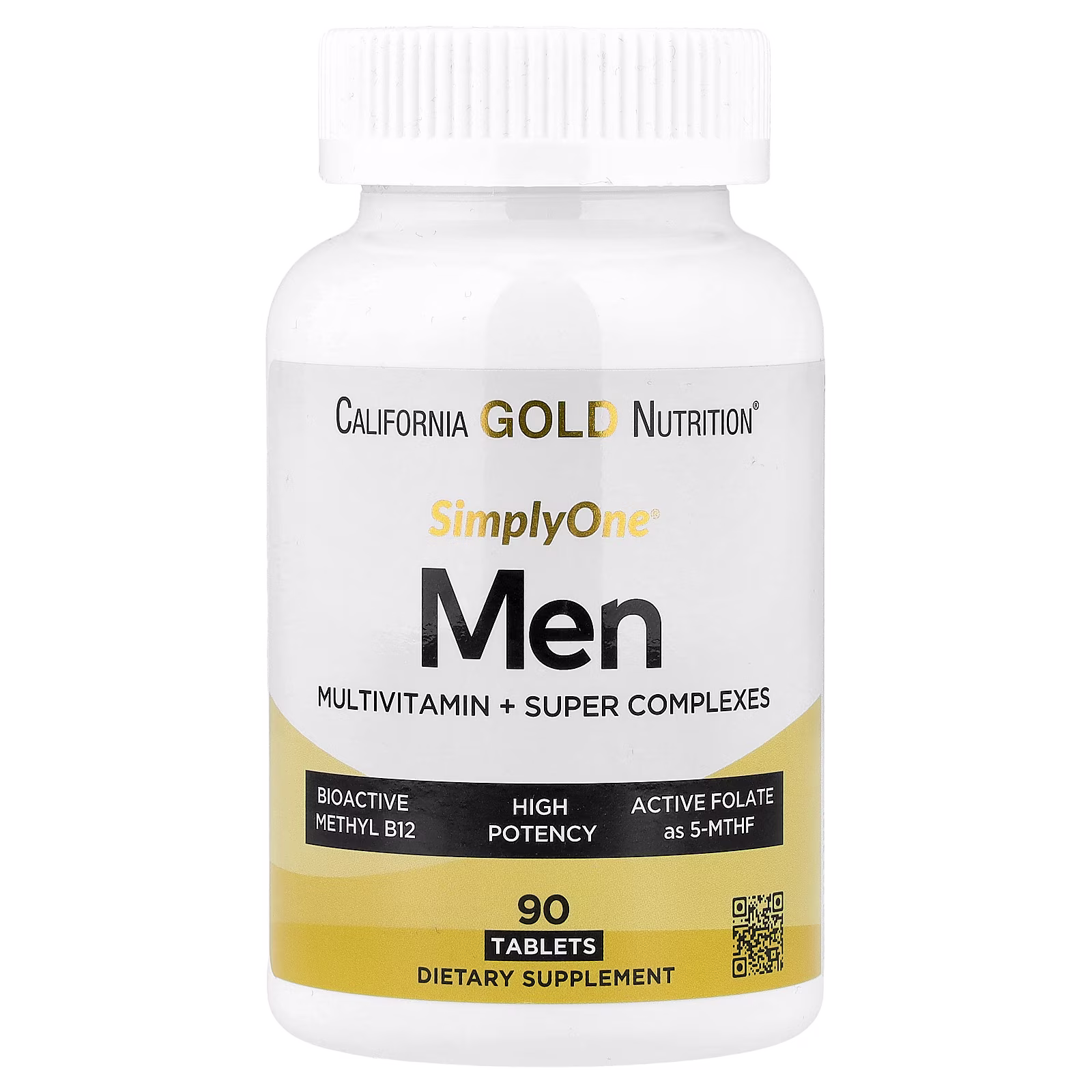 SimplyOne®, Suplemento multivitamínico más supercomplejos con vitamina C y supercomplejos de adaptógenos para hombres, 90 tabletas, California Gold Nutrition
