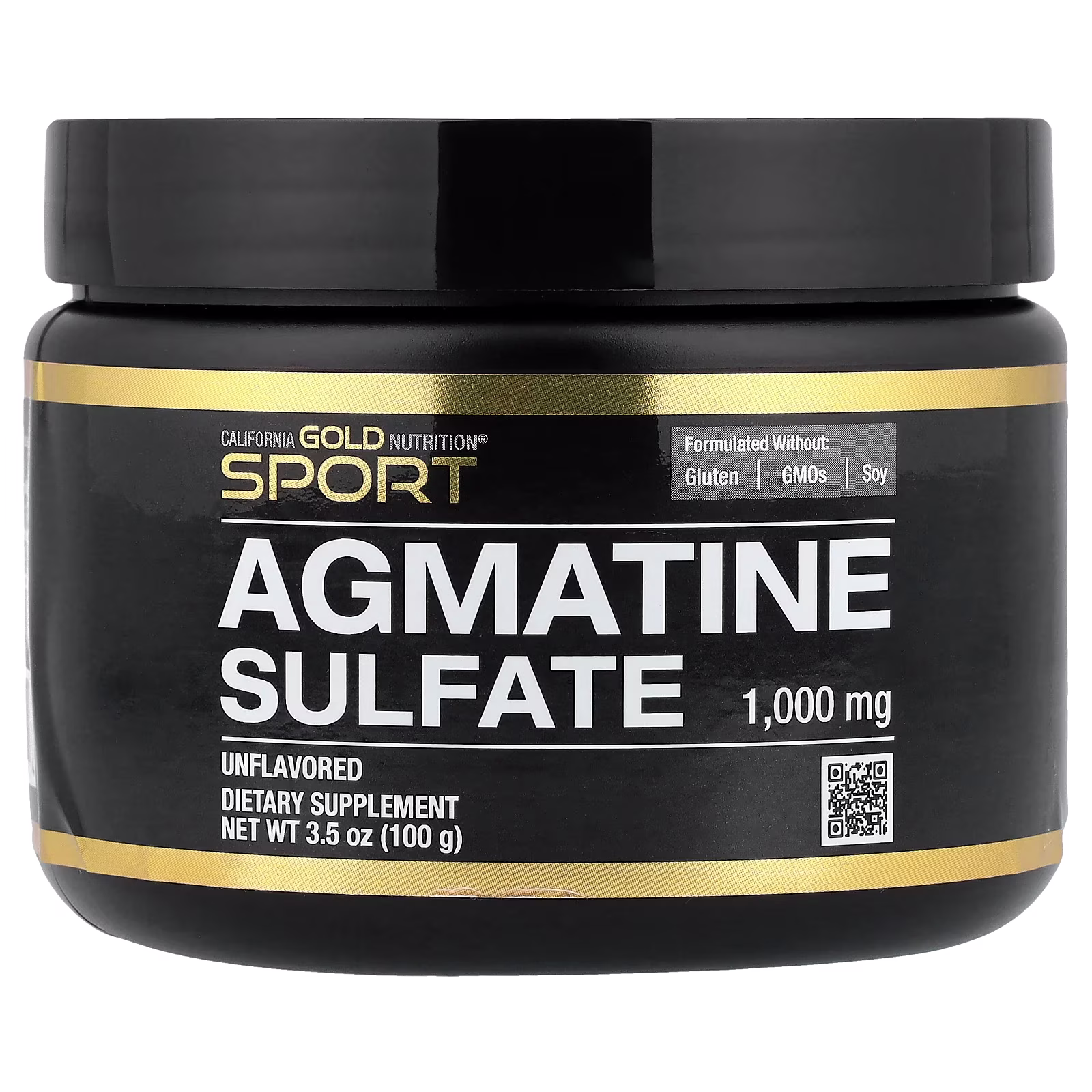Sport, Sulfato de agmatina, Sin sabor, 100 g (3,5 oz), California Gold Nutrition