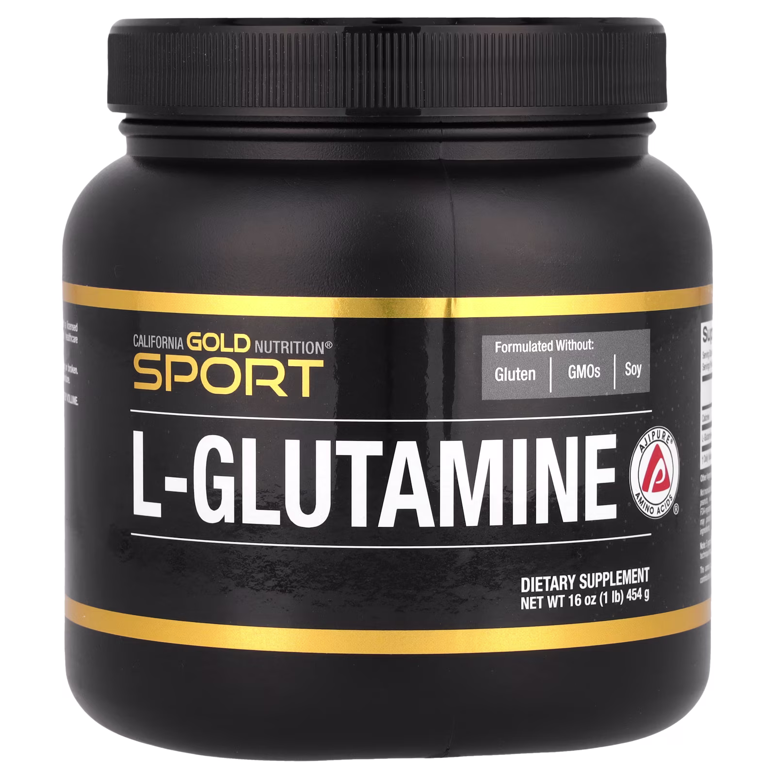 Sport, L-Glutamina en polvo, AjiPure®, Sin gluten, 454 g (1 lb), California Gold Nutrition