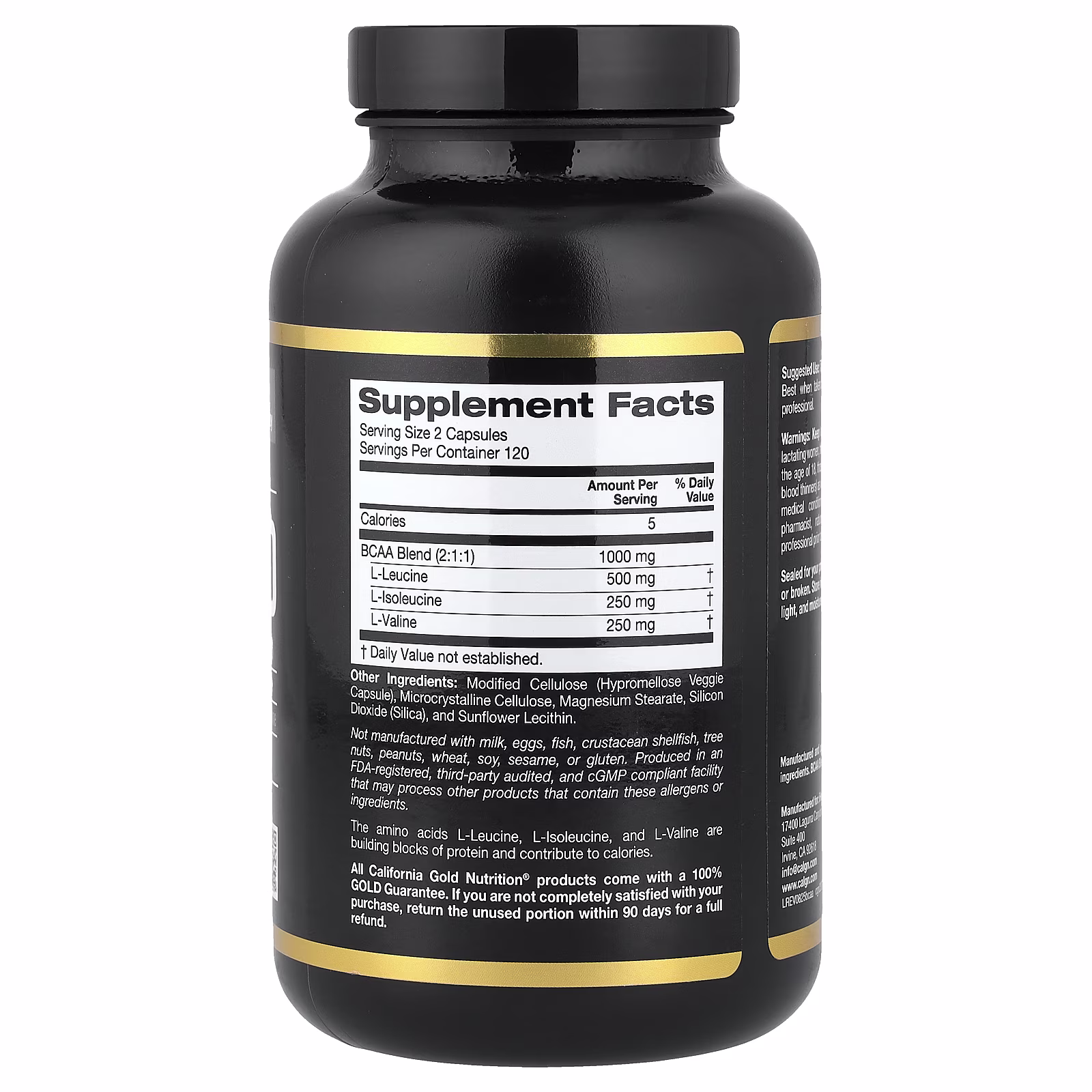 Sport, BCAA micronizados, Aminoácidos de cadena ramificada, 240 cápsulas vegetales, California Gold Nutrition