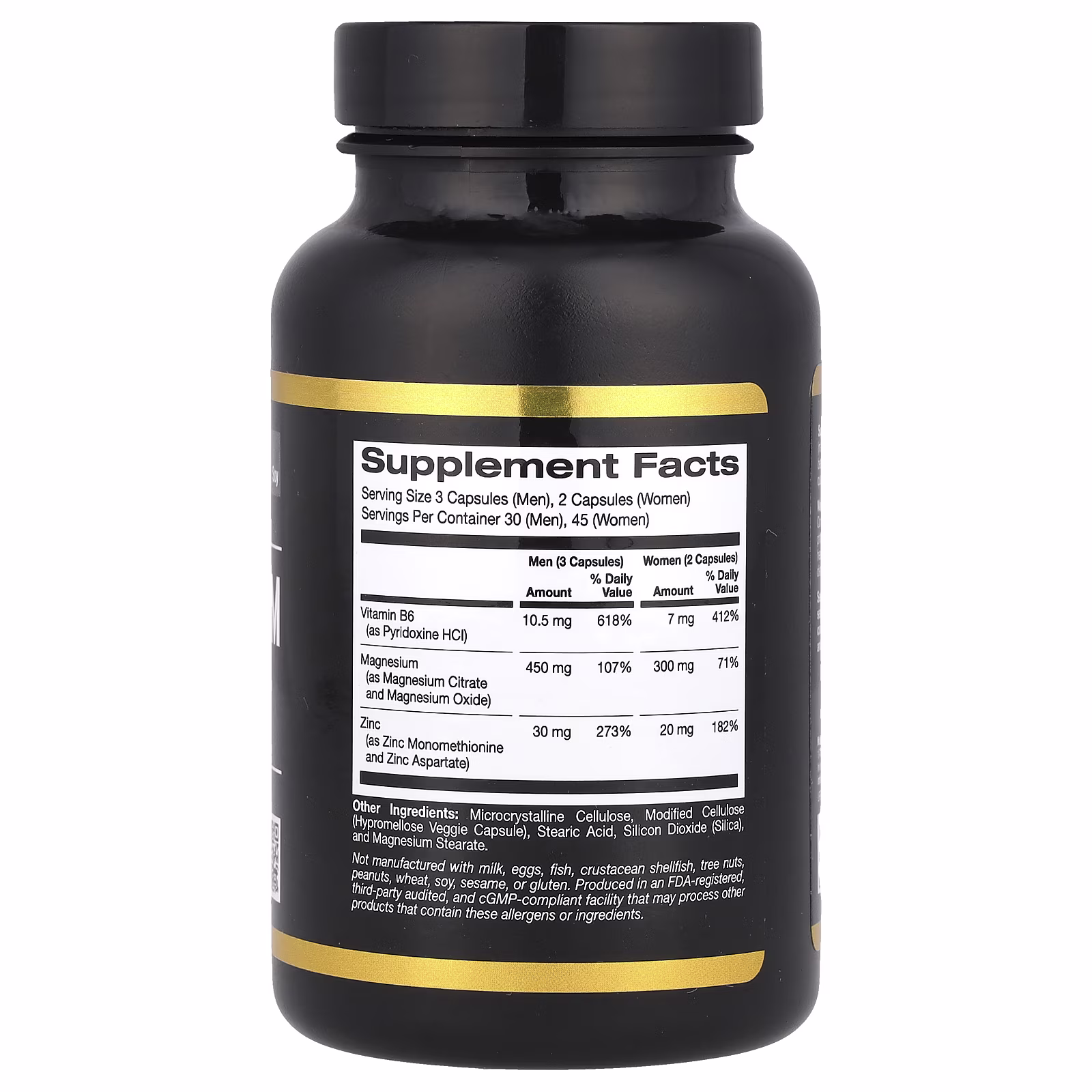 Sport, Zinc, magnesio y vitamina B6, 90 cápsulas vegetales, California Gold Nutrition