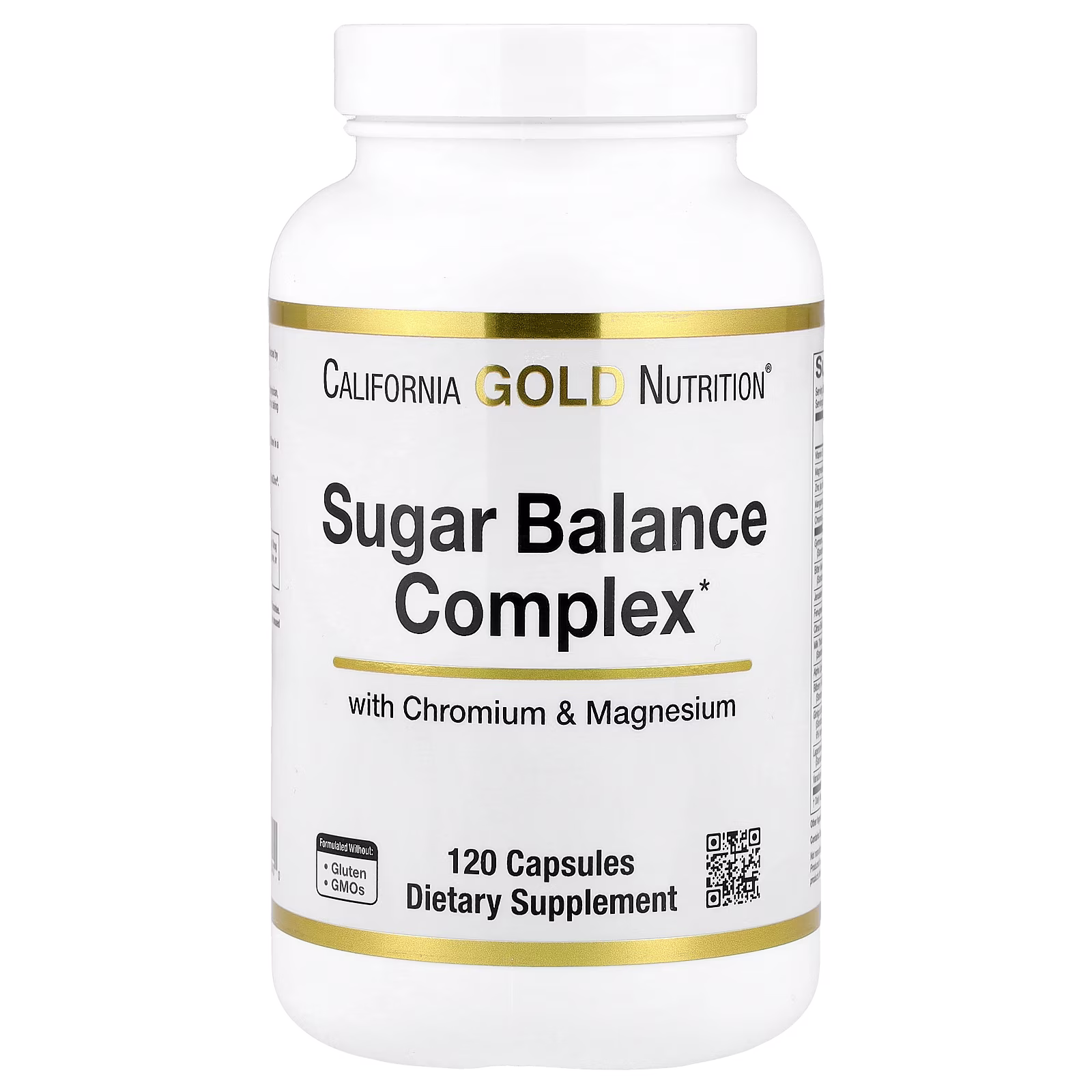 Complejo para favorecer el equilibrio de la glucemia con cromo, Gymnema sylvestre, Gingko biloba y cardo mariano, 120 cápsulas, California Gold Nutrition