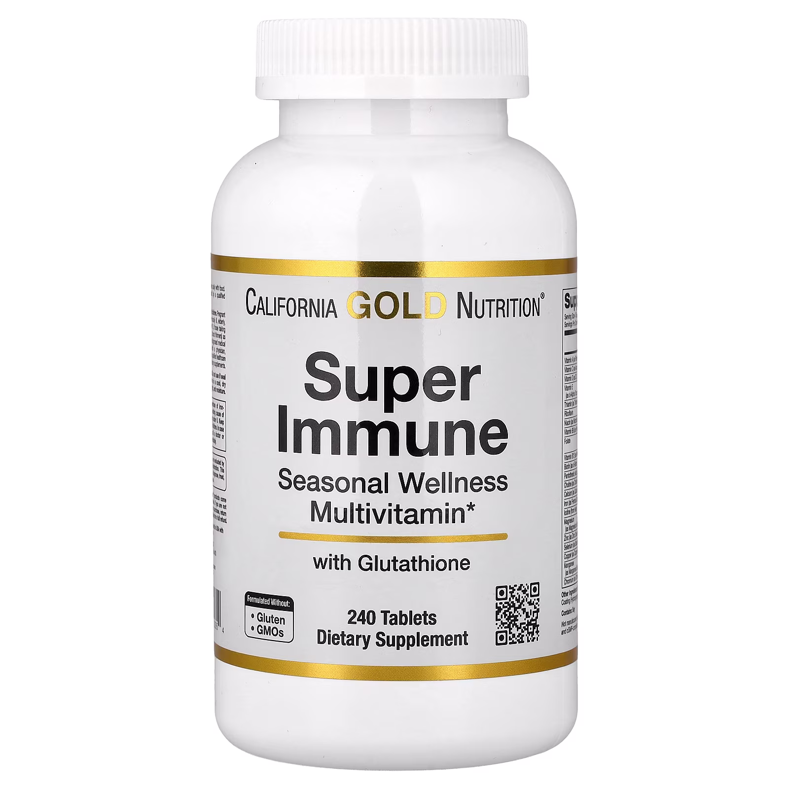 Superinmunidad, Suplemento multivitamínico para favorecer el bienestar estacional, 240 tabletas, California Gold Nutrition