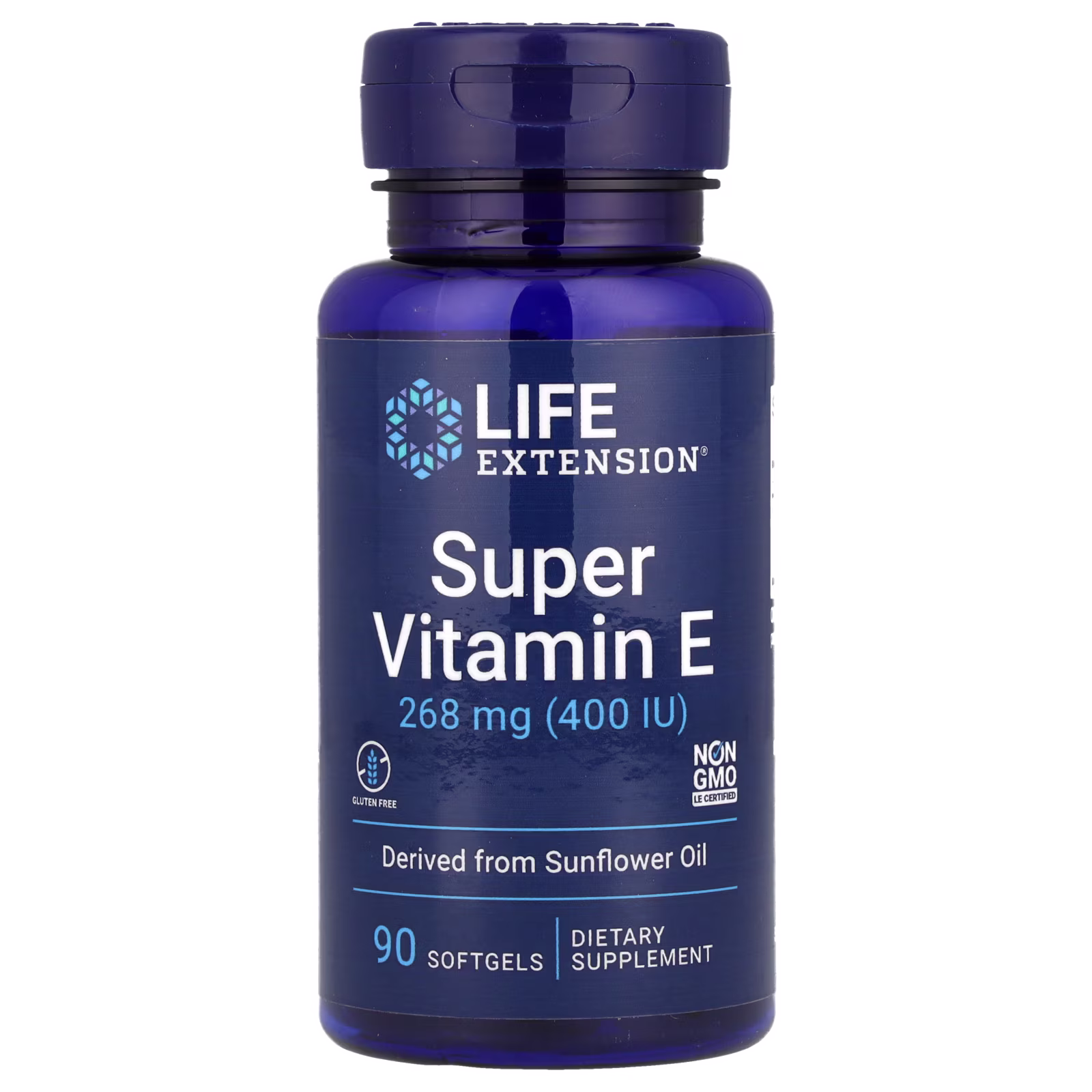 Super Vitamina E Natural, 268 mg (400 UI), 90 cápsulas blandas, Life Extension