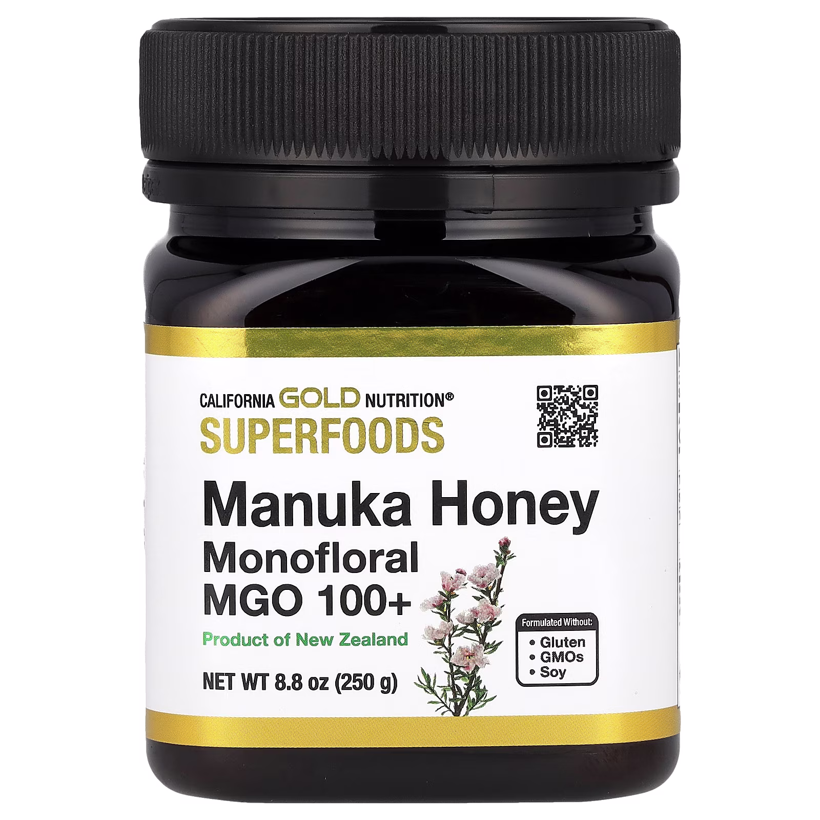 Superfoods, Miel de manuka monofloral, MGO +100, 250 g (8,8 oz), California Gold Nutrition
