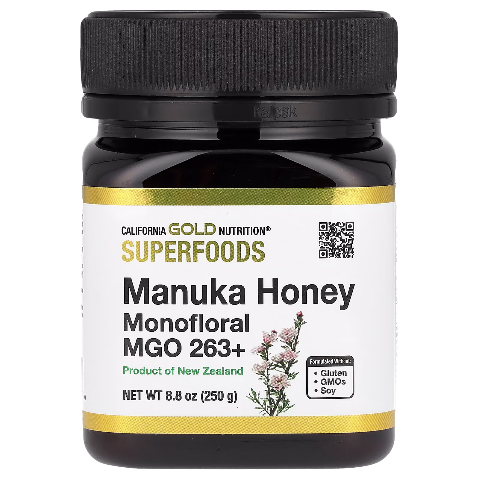Superfoods, Miel de manuka monofloral, MGO +263, 250 g (8,8 oz), California Gold Nutrition