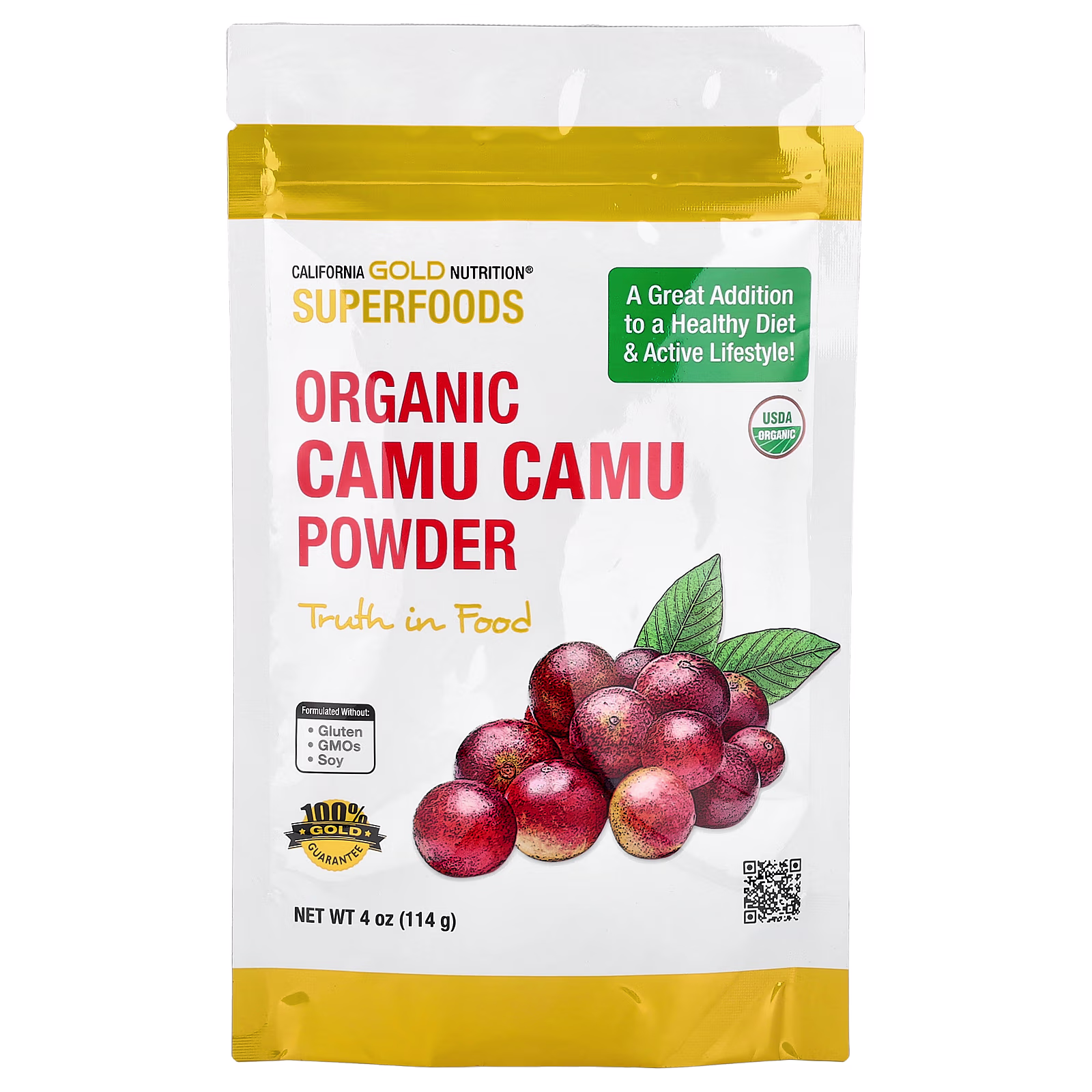 Superfoods, Camu-camu orgánico en polvo, 114 g (4 oz), California Gold Nutrition