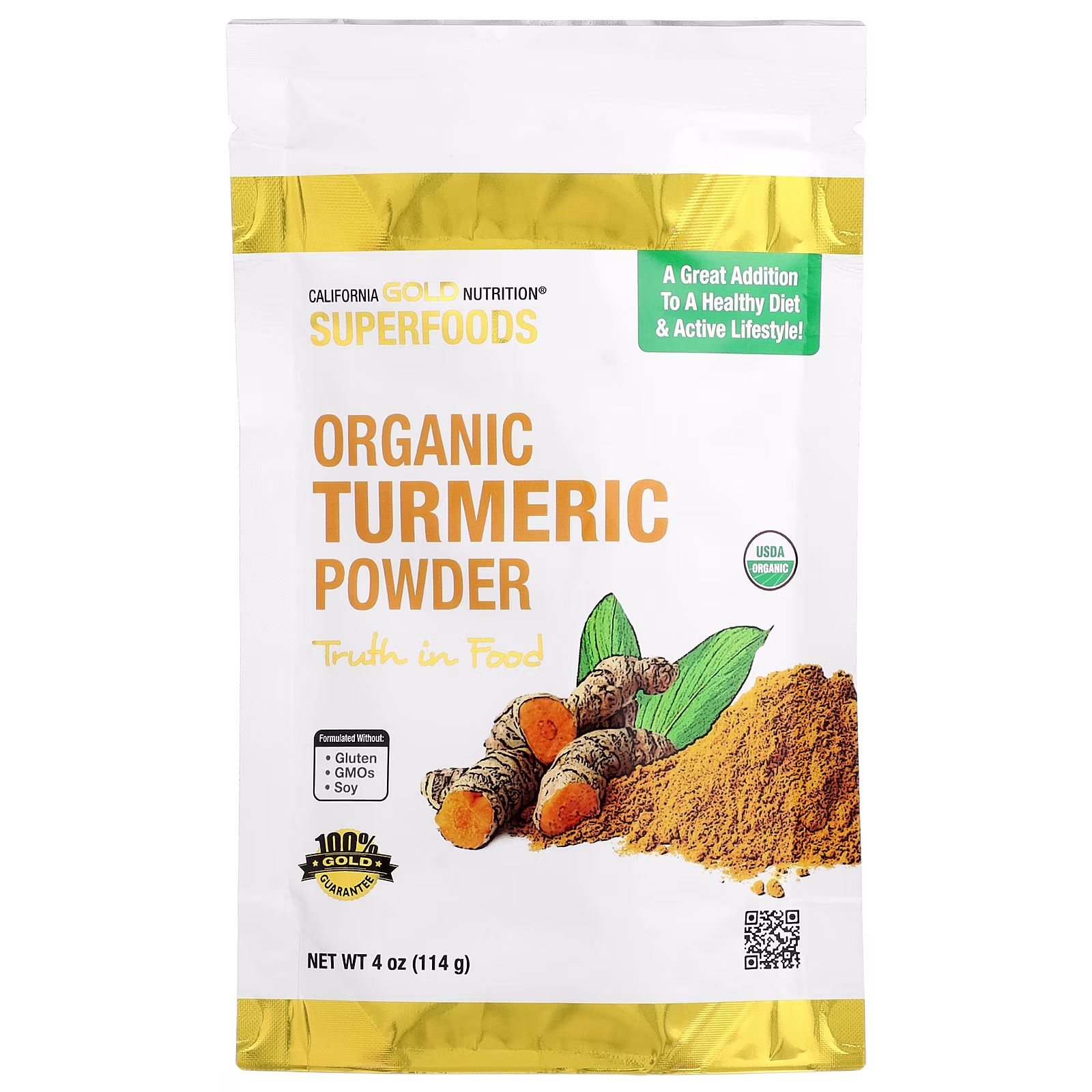Superfoods, Cúrcuma orgánica en polvo, 114 g (4 oz), California Gold Nutrition