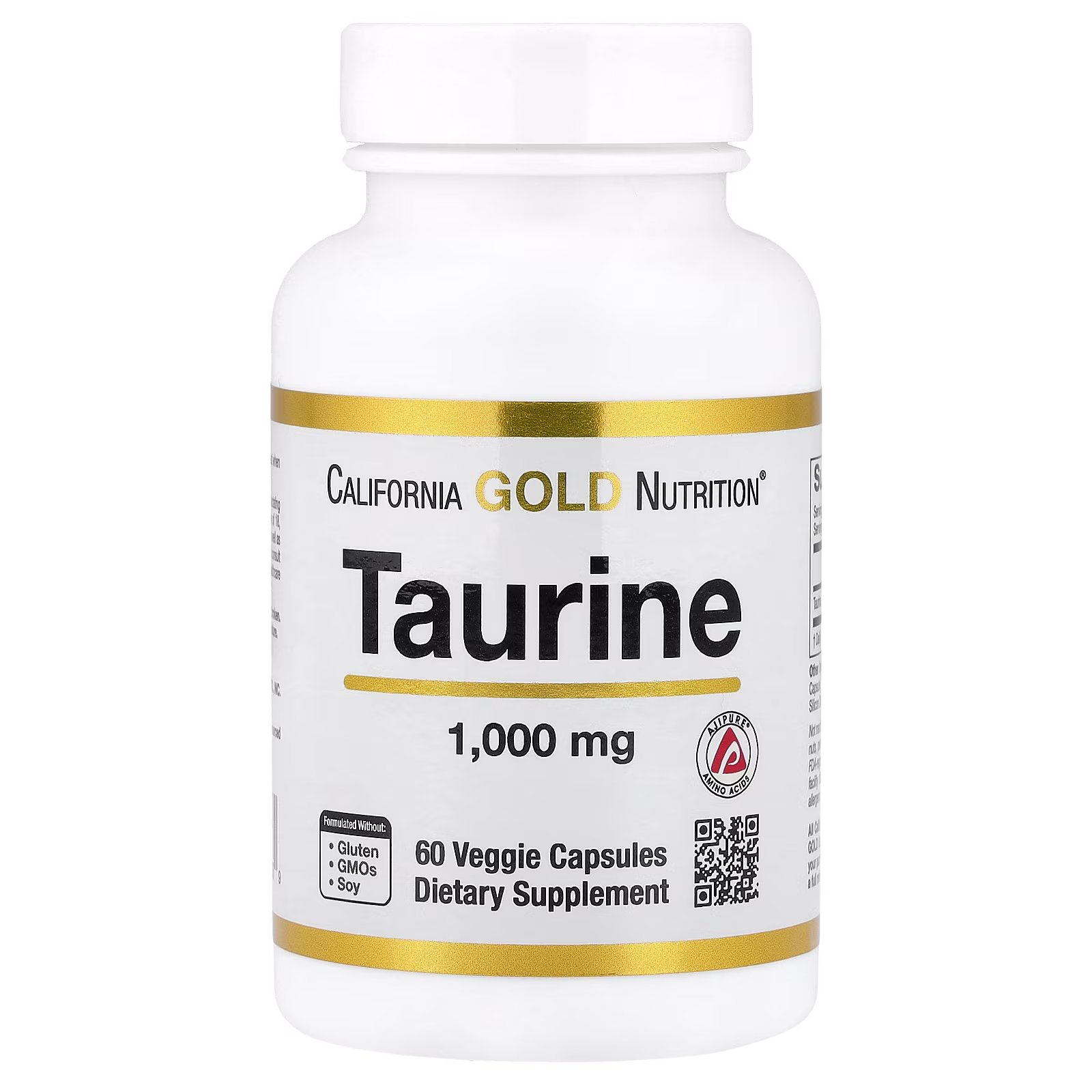 Taurina, 1000 mg, 60 cápsulas vegetales, California Gold Nutrition