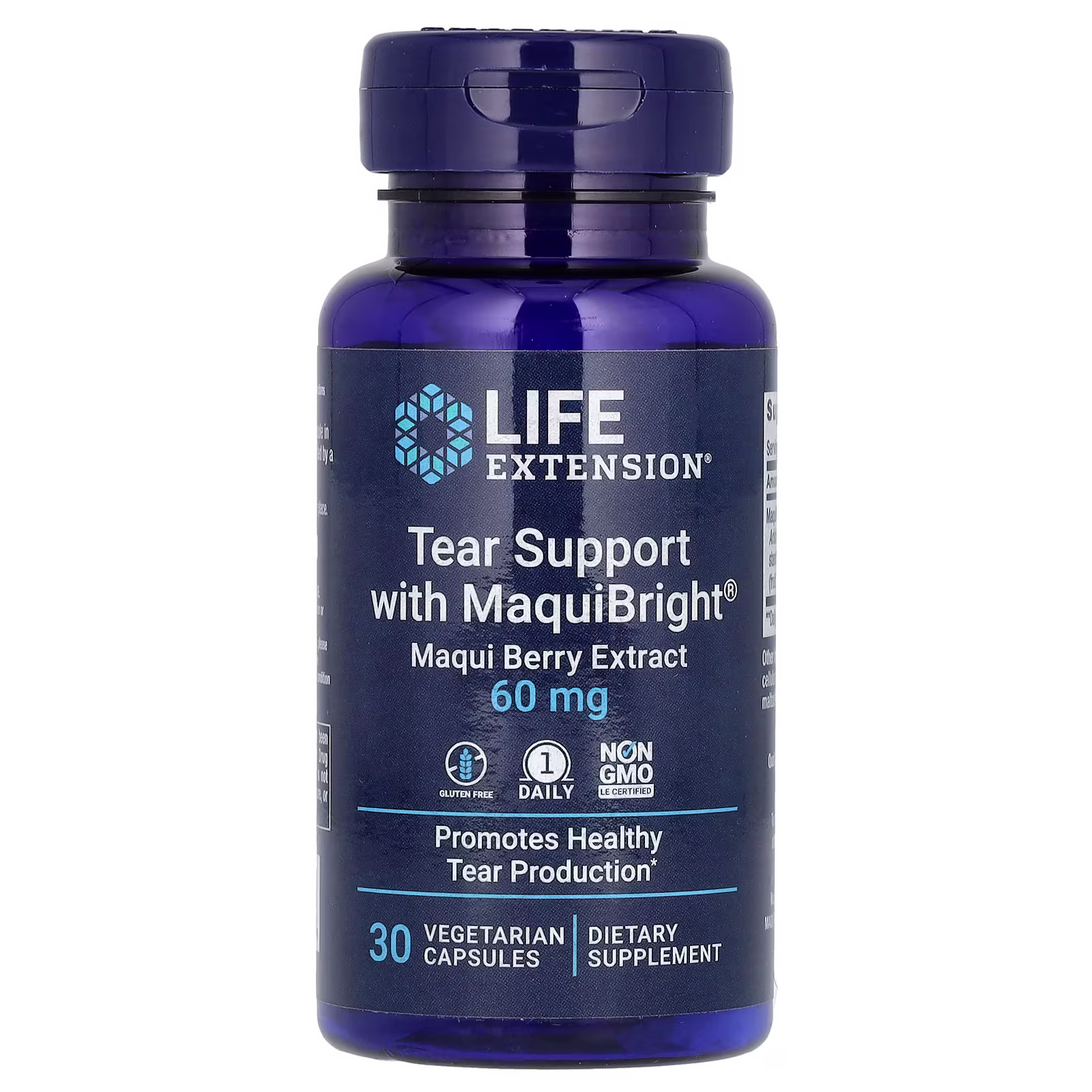 Apoyo a Lágrimas con MaquiBright Extracto de Maqui, 60 mg, 30 cápsulas vegetales, Life Extension