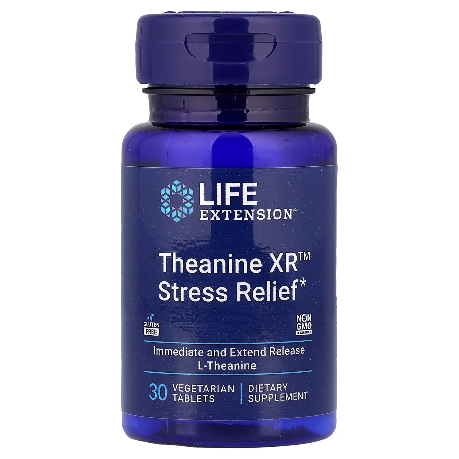 Theanine XR Stress Relief AlphaWave 400 mg Liberación Extendida — 30 comprimidos — Life Extension