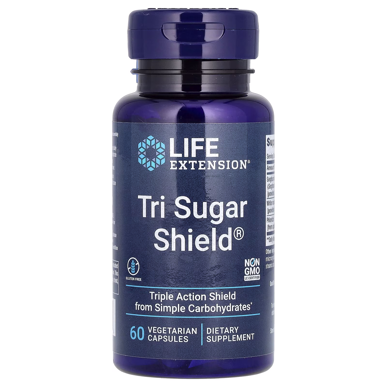 Tri Sugar Shield Sorgo + Morera + Floridzina — 60 cápsulas — Life Extension