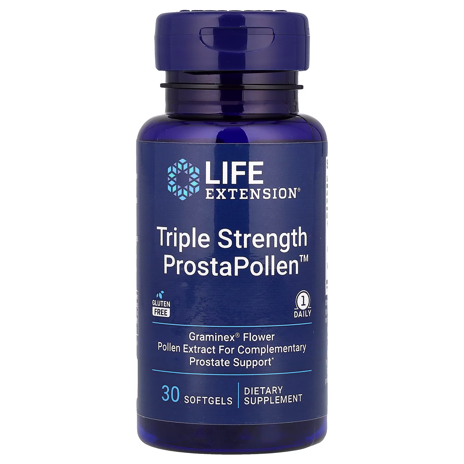 Triple Strength ProstaPollen Graminex Polen Centeno — 30 cápsulas — Life Extension