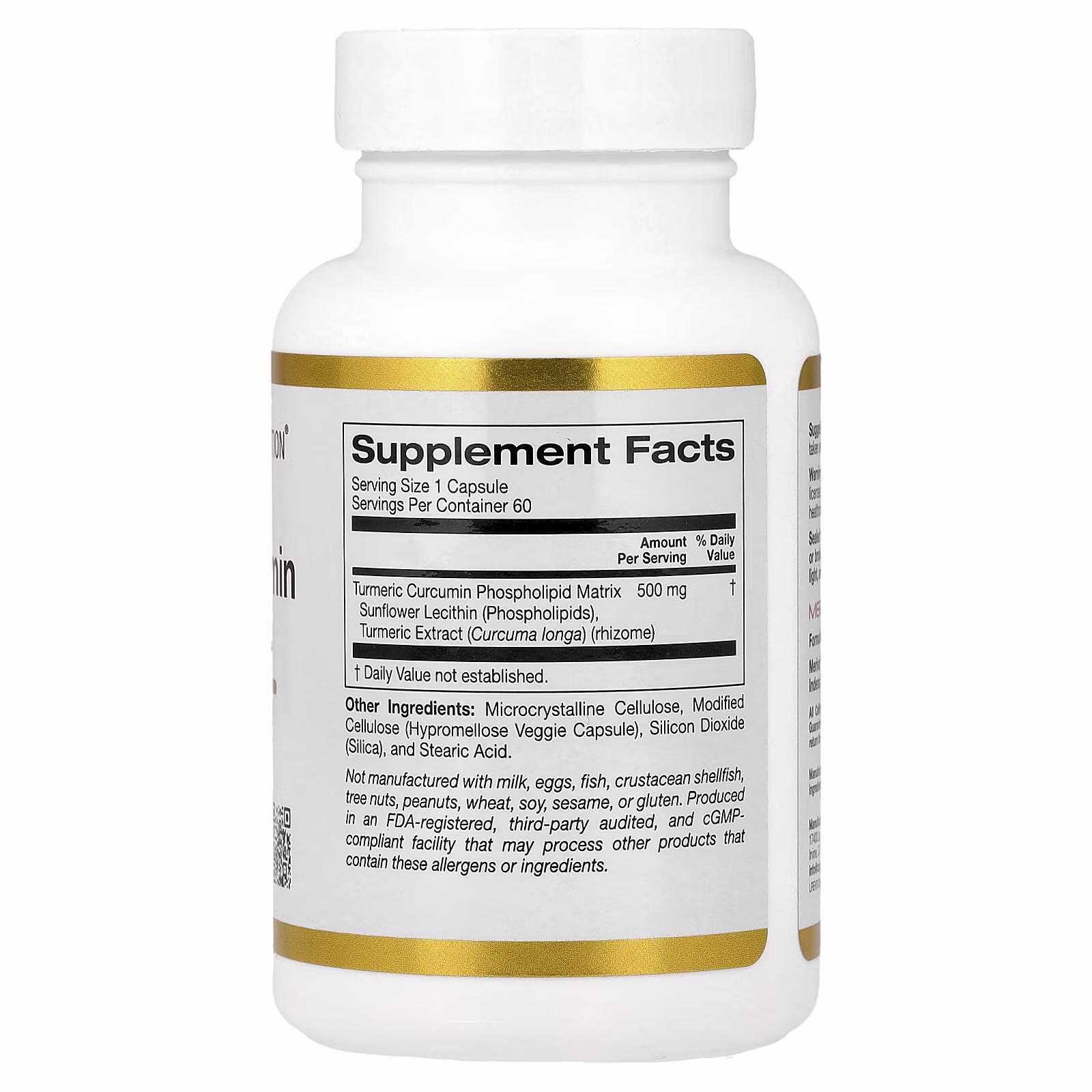 Turmeric Curcumin Phytosome Meriva®, Fitosoma de cúrcuma y curcumina, 500 mg, 60 cápsulas vegetales, California Gold Nutrition