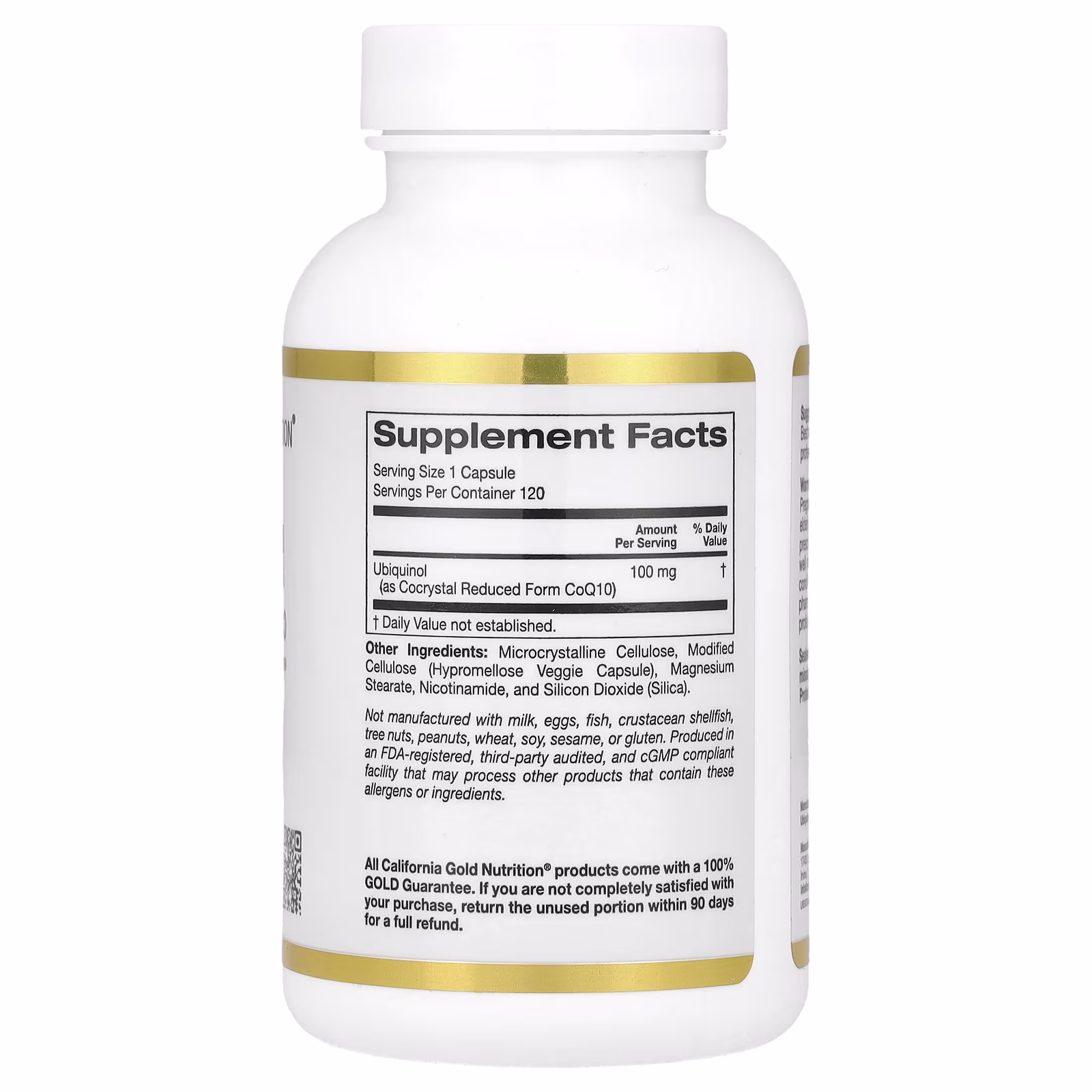 Ubiquinol, CoQ10 en forma reducida, 100 mg, 120 cápsulas vegetales, California Gold Nutrition