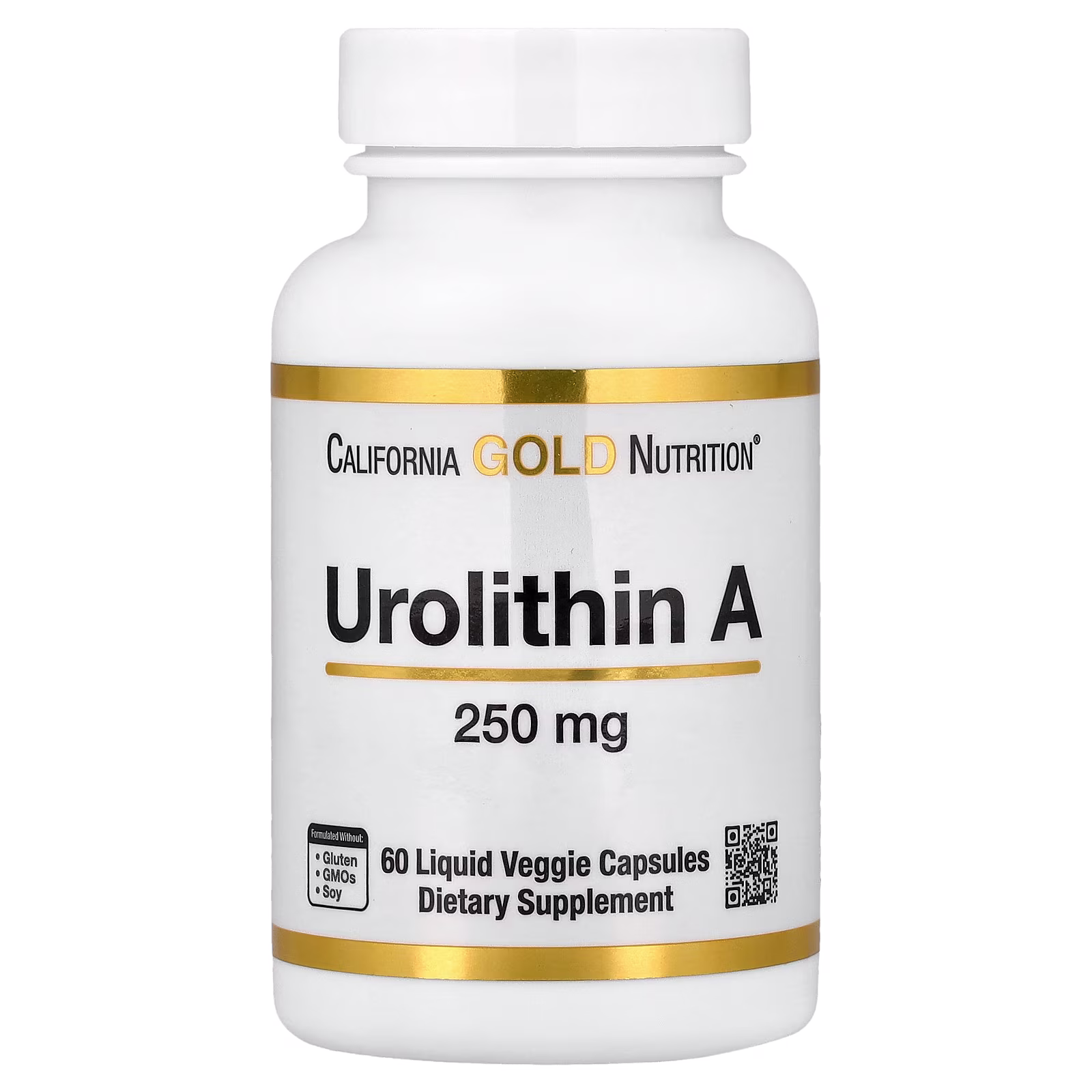 Urolitina A, 250 mg, 60 cápsulas vegetales con contenido líquido, California Gold Nutrition