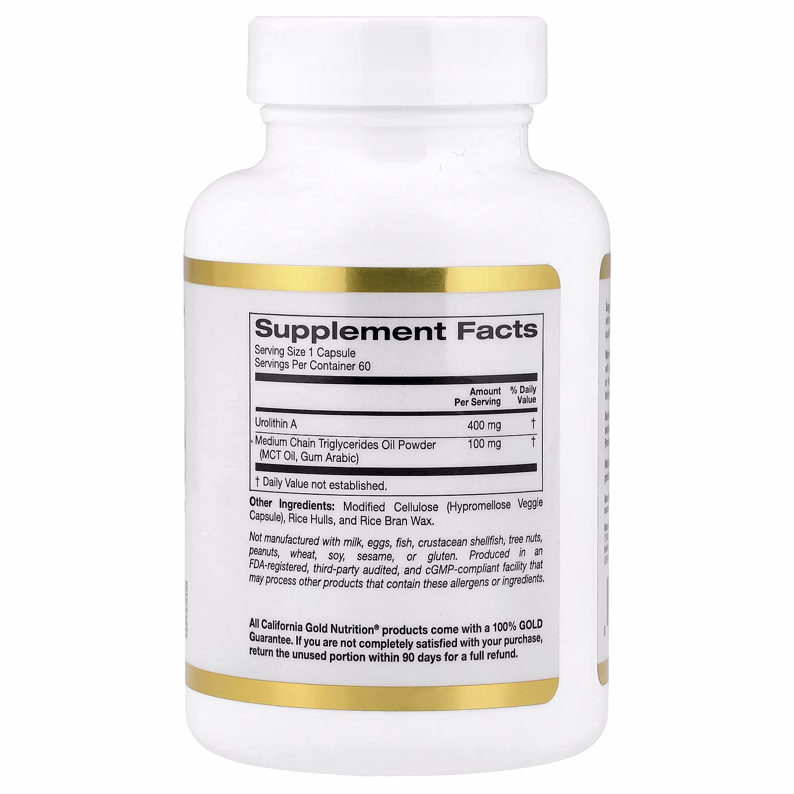 Urolitina A con aceite de MCT en polvo, 60 cápsulas vegetales, California Gold Nutrition