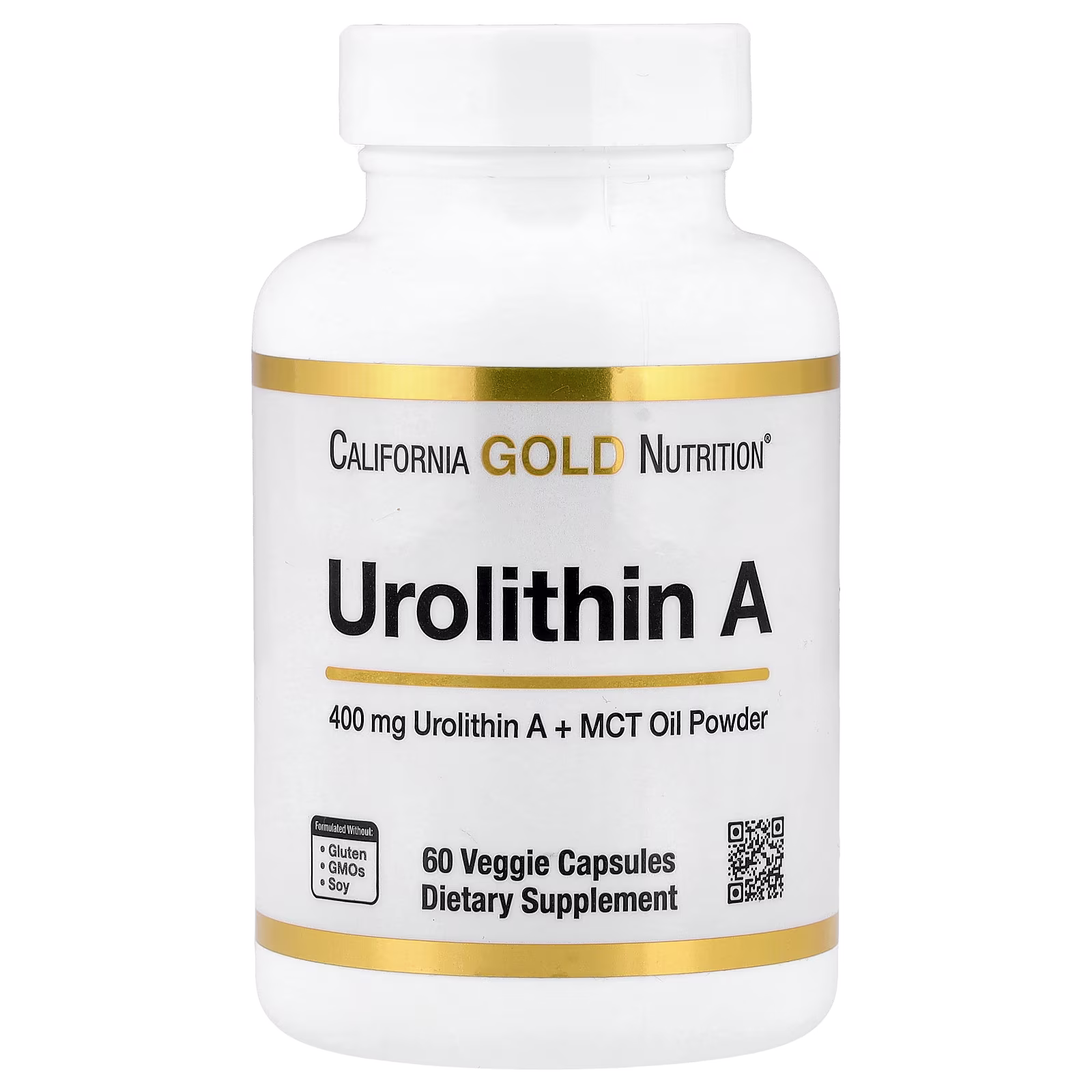 Urolitina A con aceite de MCT en polvo, 60 cápsulas vegetales, California Gold Nutrition