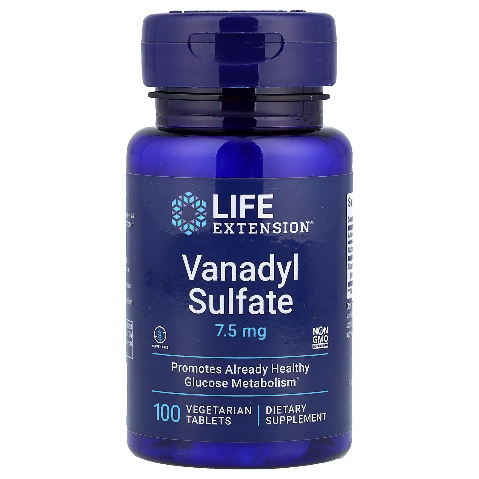 Sulfato de Vanadilo, 100 tabletas vegetales - Life Extension