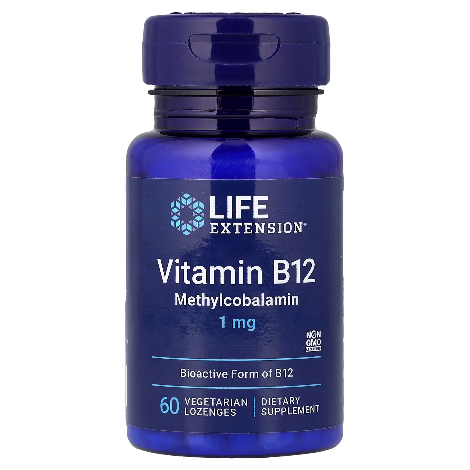 Vitamina B12 Metilcobalamina, 1 mg, 60 pastillas vegetales, Life Extension