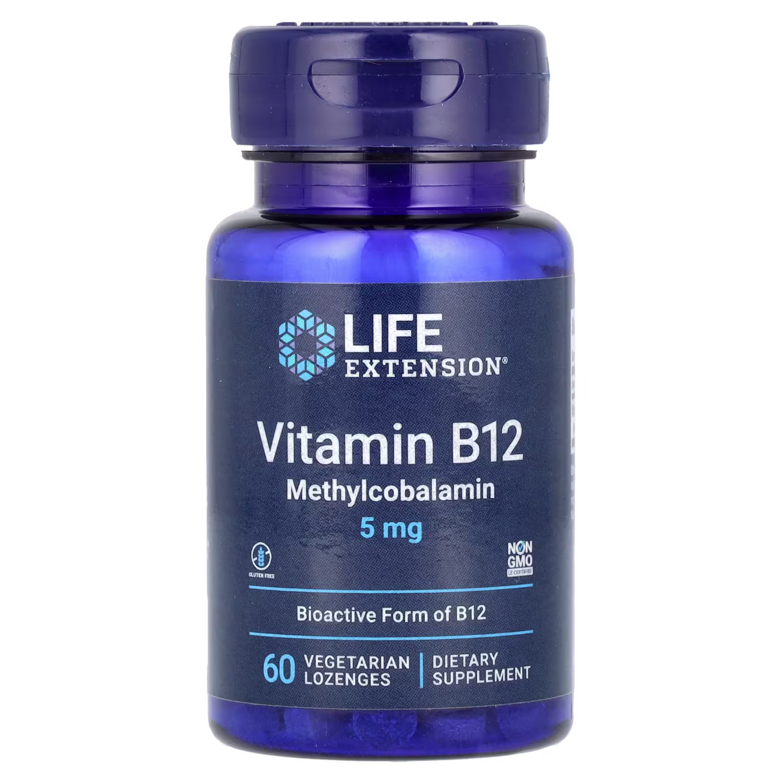 Vitamin B12 Methylcobalamin 5 mg — 60 pastillas vegetales — Life Extension