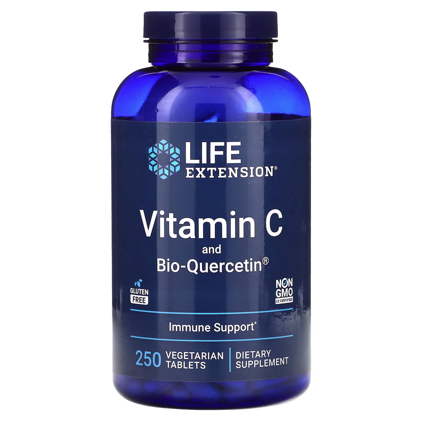 Vitamina C con Bio-Quercetin, 250 tabletas vegetales, Life Extension