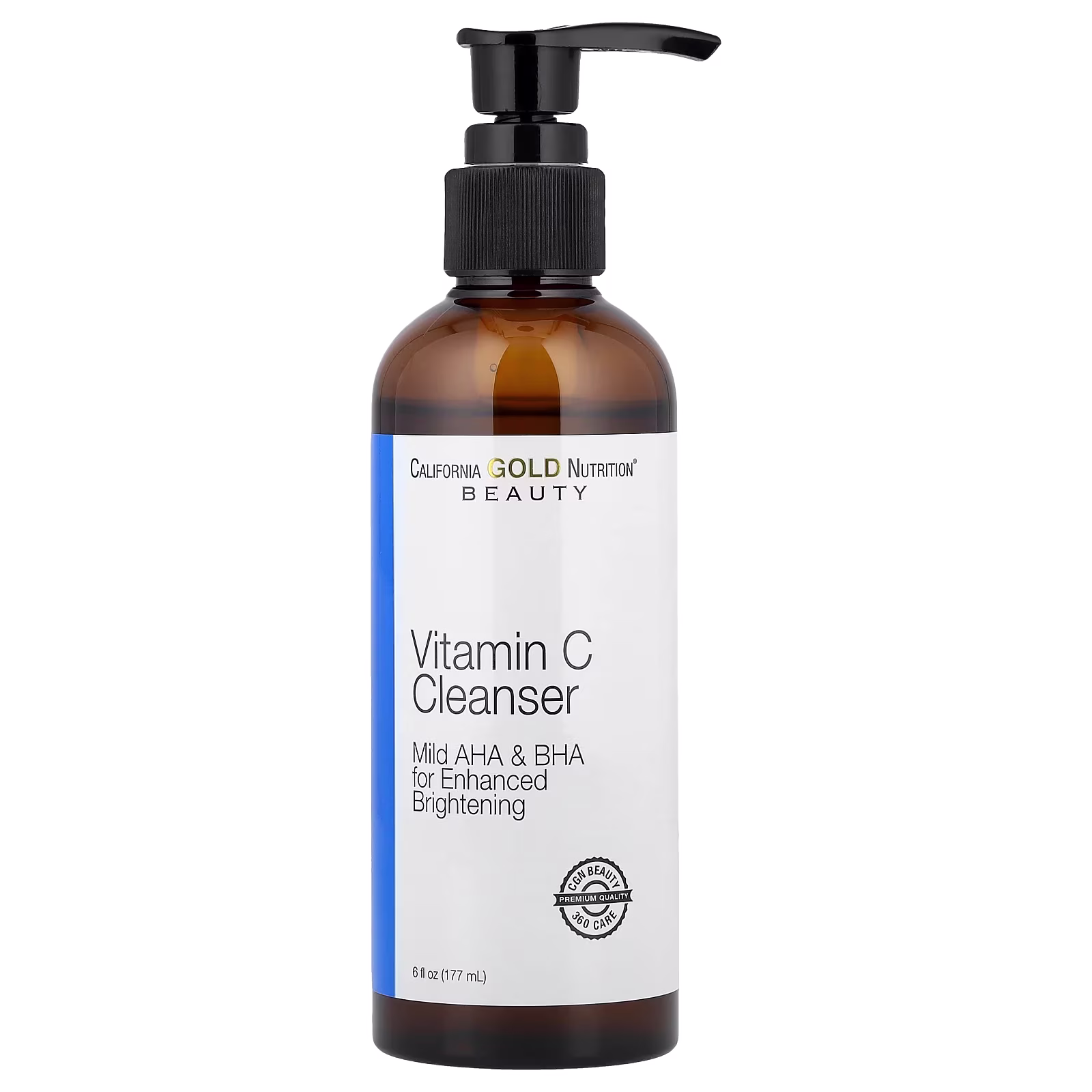 Agente de limpieza con vitamina C, Gel de limpieza con efecto iluminador potenciado, 177 ml (6 oz. líq.), California Gold Nutrition