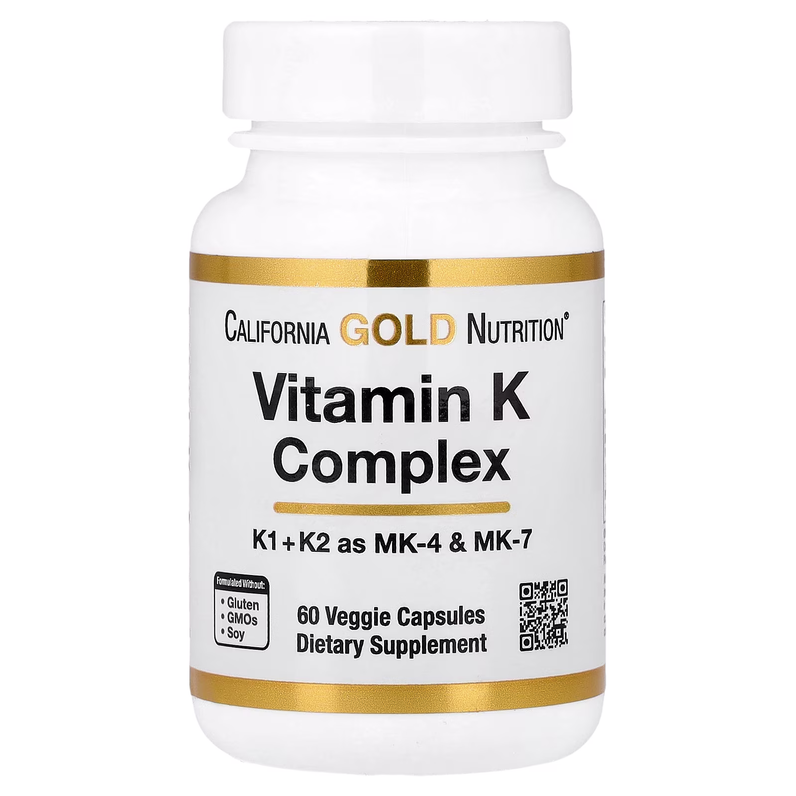 Complejo de vitaminas K, 60 cápsulas vegetales, California Gold Nutrition