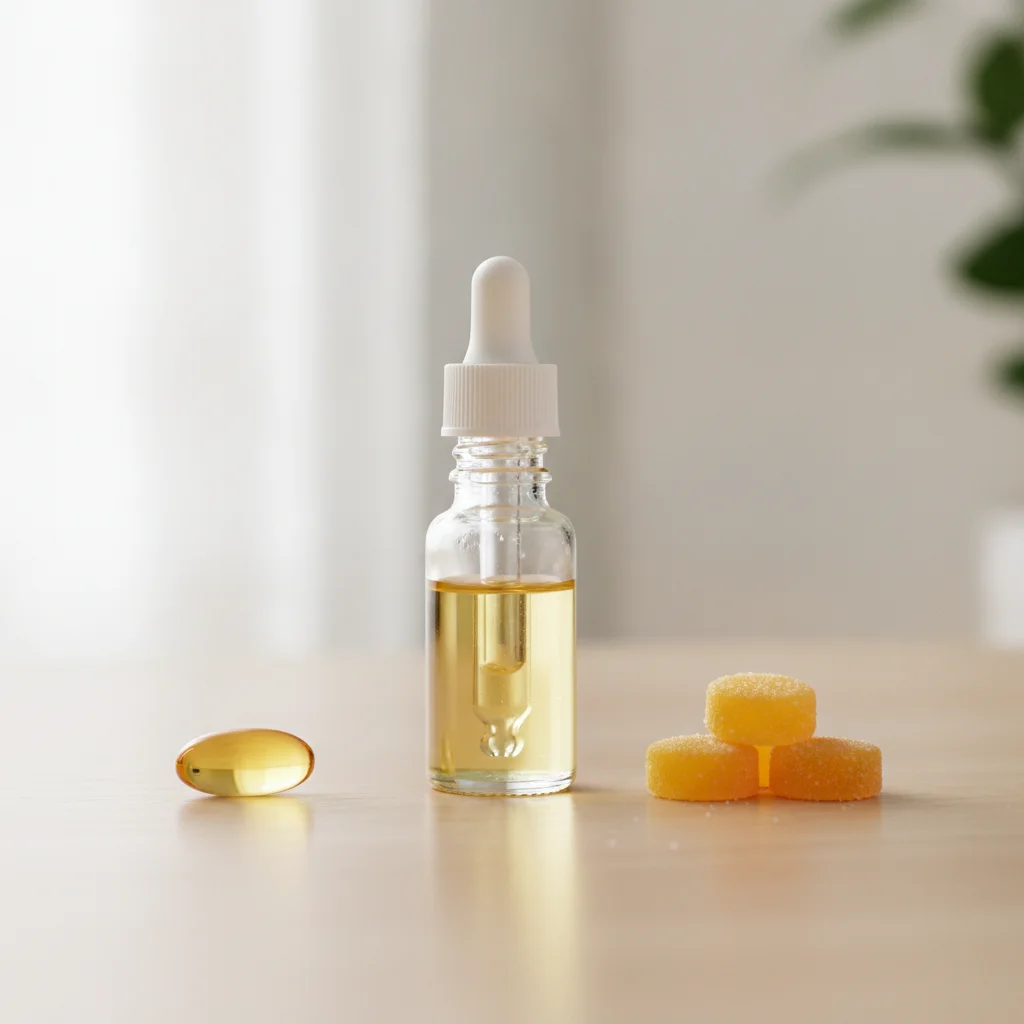 Tres formas distintas de vitamina D preparadas para comparar su efecto en análisis de sangre
