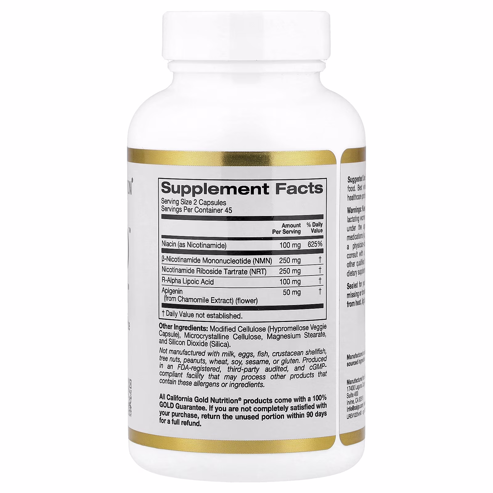 VivaNAD™, 90 cápsulas vegetales, California Gold Nutrition