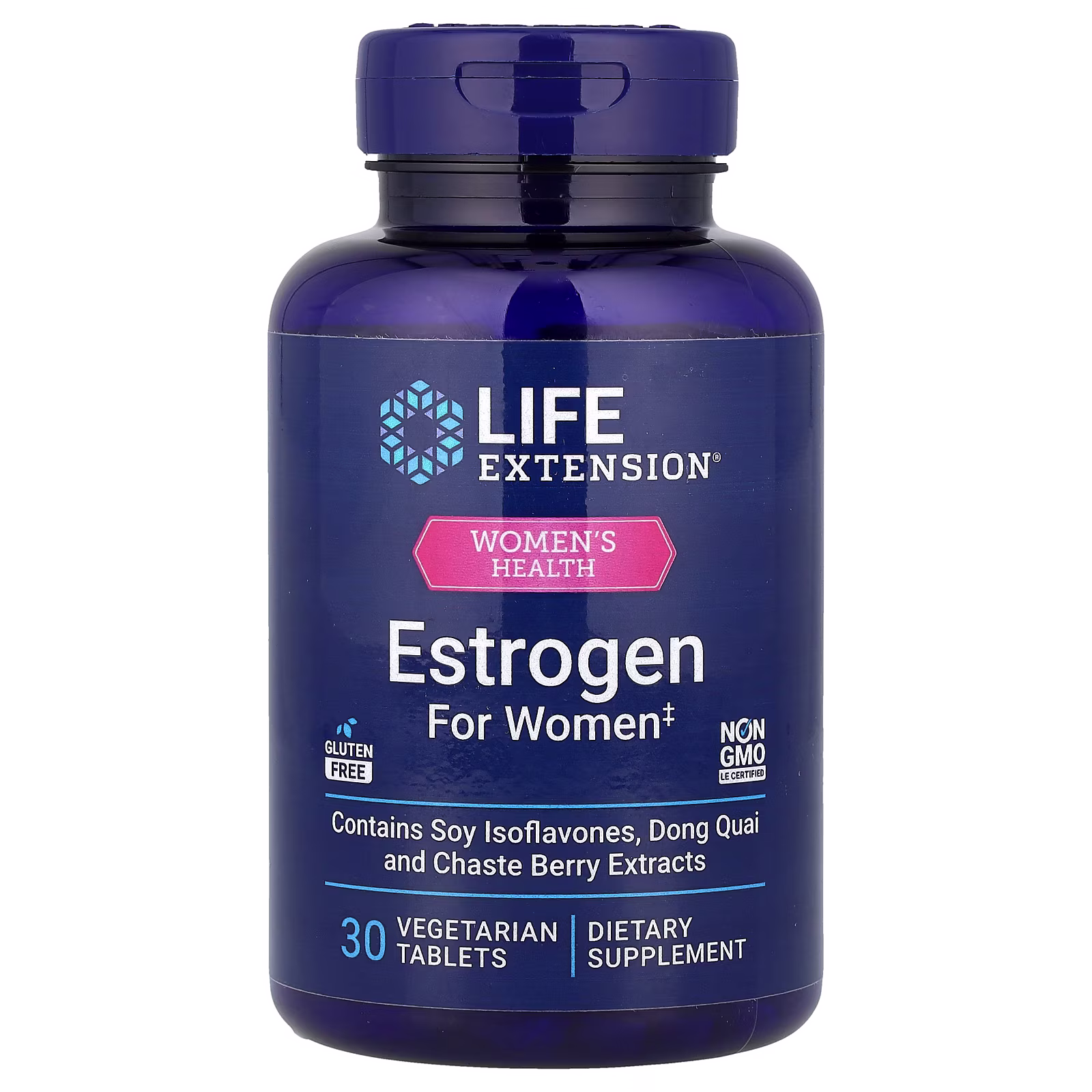 Estrógeno para Mujeres con Isoflavonas, Lignanos y Adaptógenos, 30 tabletas vegetales, Life Extension