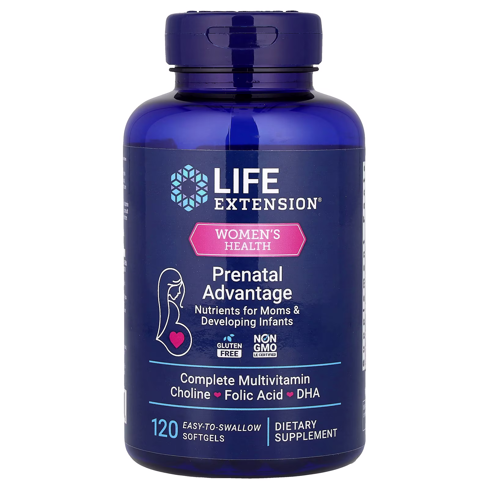Salud de la Mujer Ventaja Prenatal, 120 cápsulas blandas, Life Extension