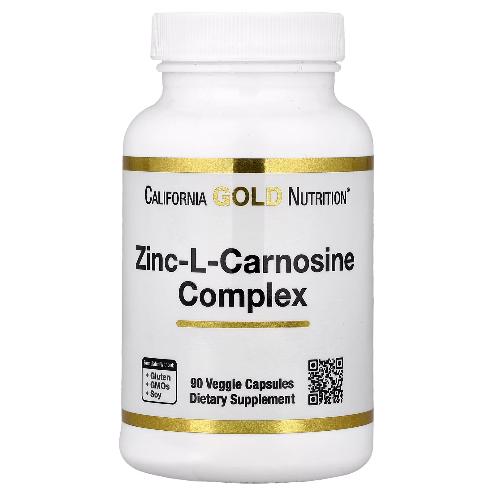 Complejo de L-carnosina de zinc, 90 cápsulas vegetales, California Gold Nutrition