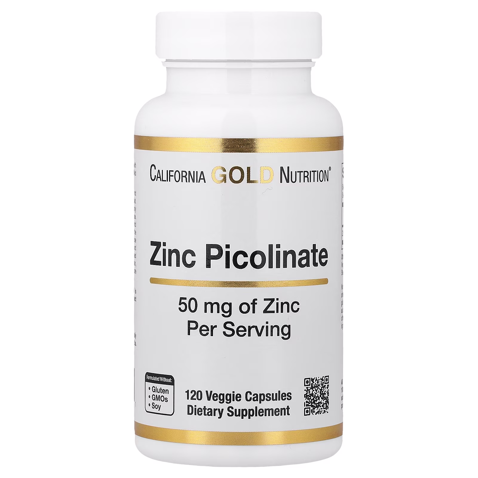 Zinc Picolinate, 50 mg, 120 cápsulas vegetales, California Gold Nutrition
