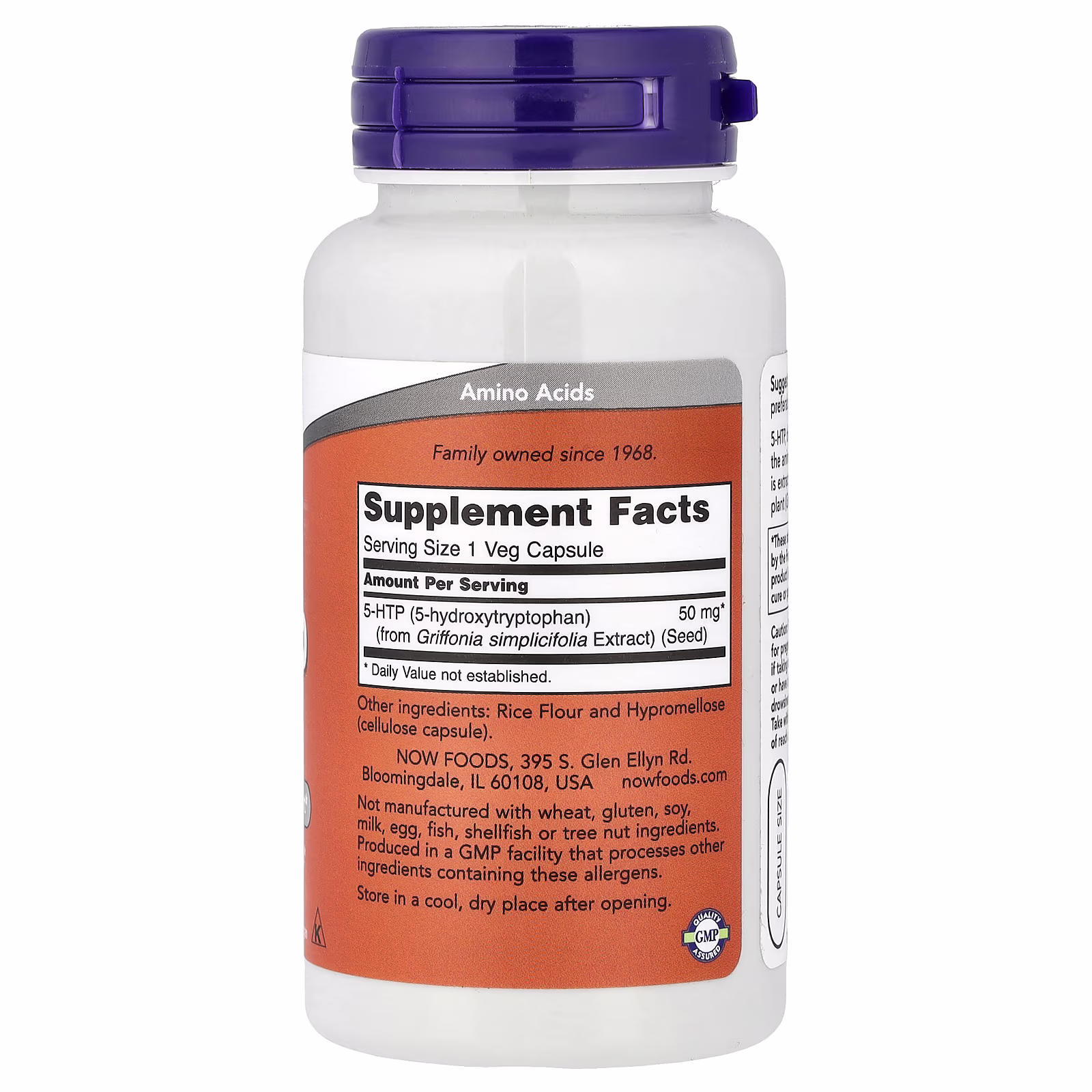 5-HTP, 50 mg, 90 cápsulas vegetales, NOW Foods