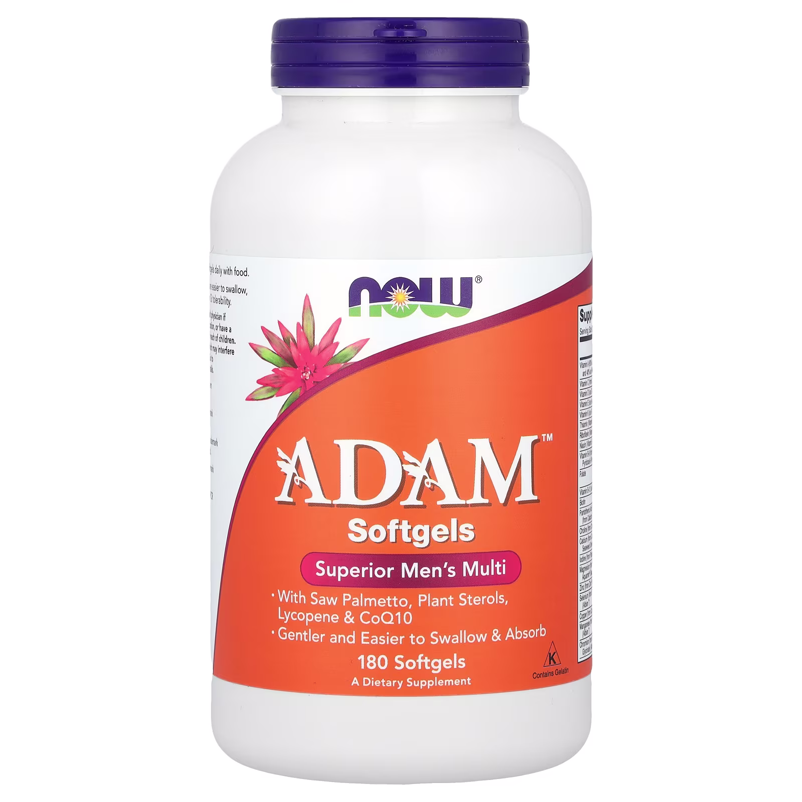 ADAM™, Suplemento multivitamínico superior para hombres, 180 cápsulas blandas, NOW Foods