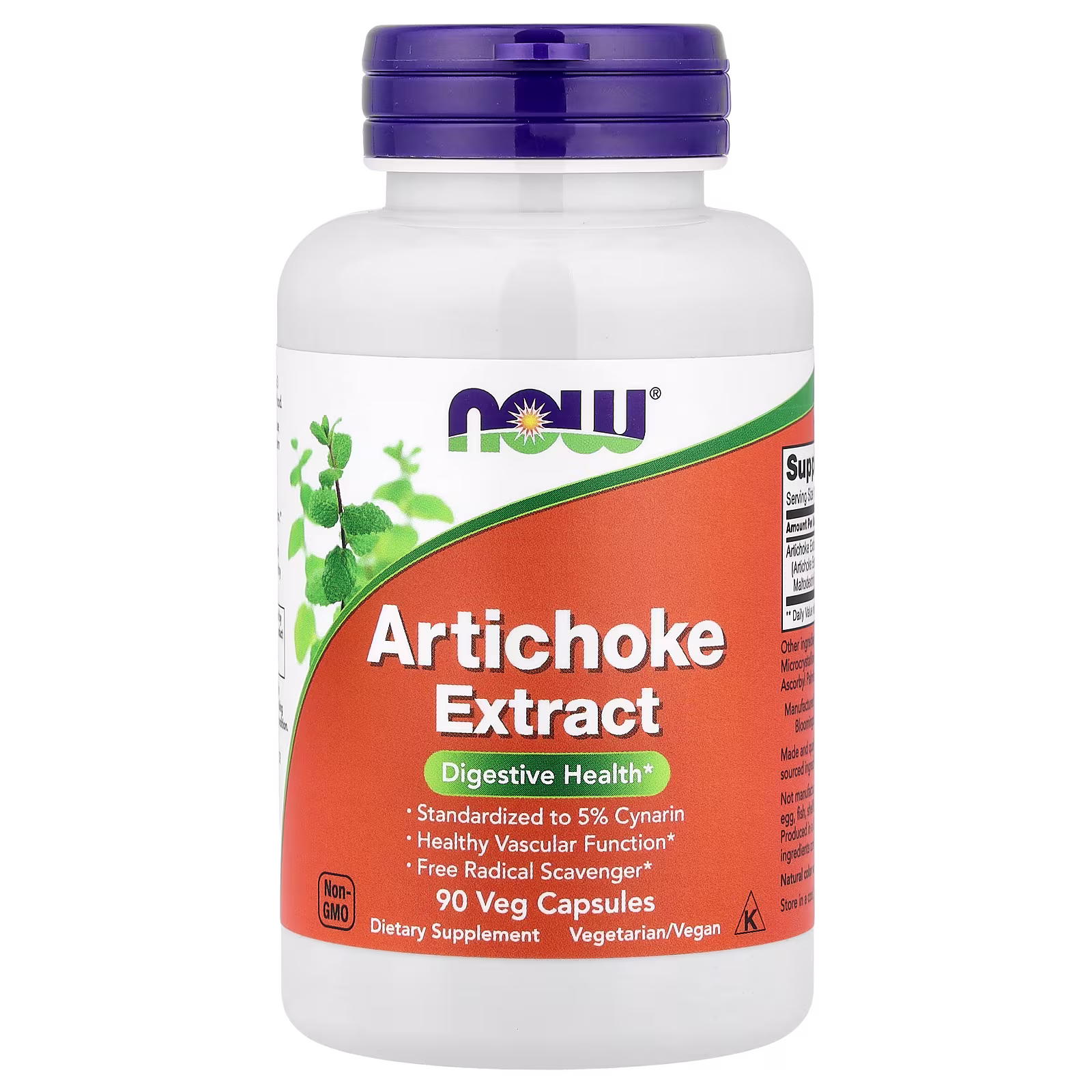 Extracto de alcachofa, 450 mg, 90 cápsulas vegetales, NOW Foods