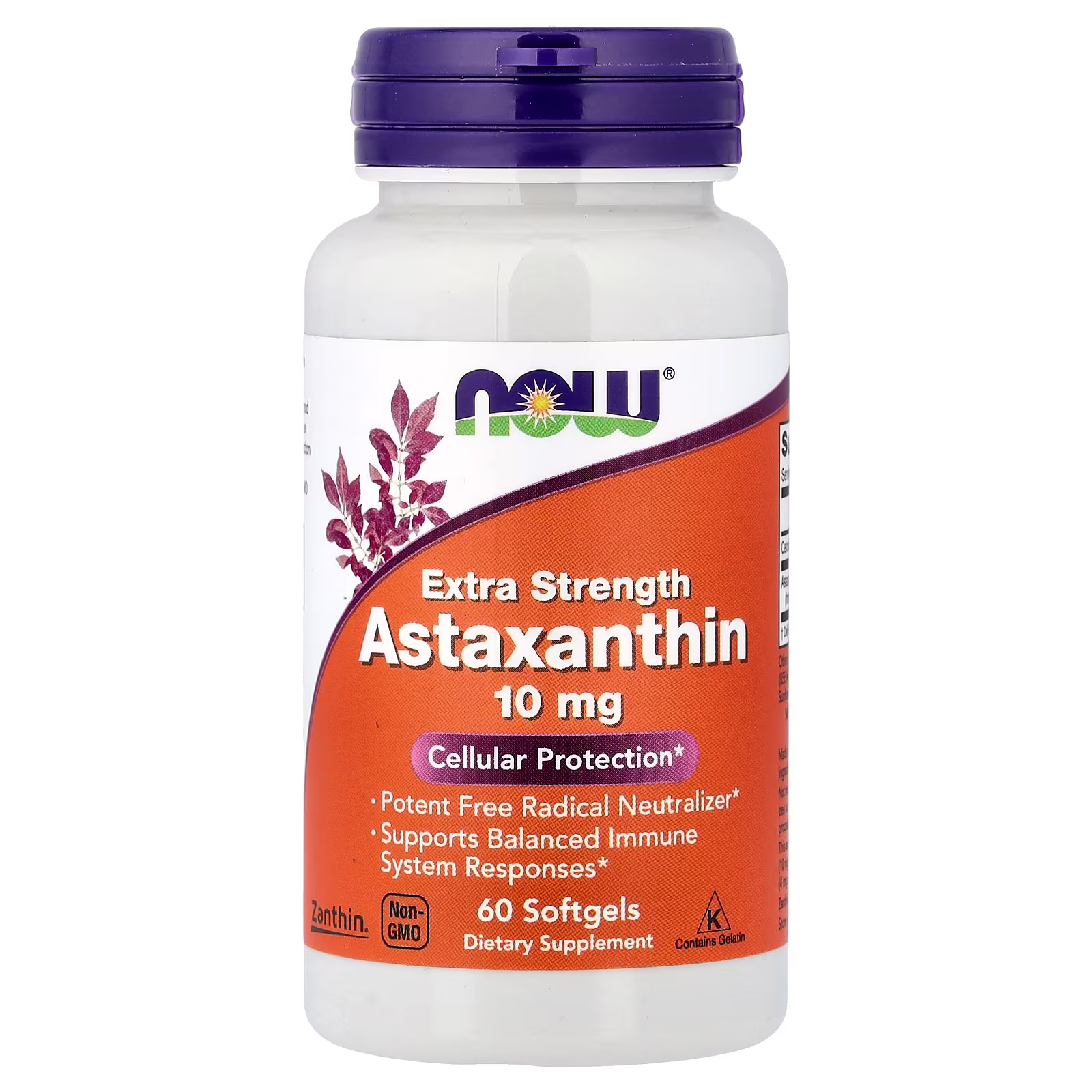 Astaxantina, 10 mg, 60 cápsulas blandas, NOW Foods
