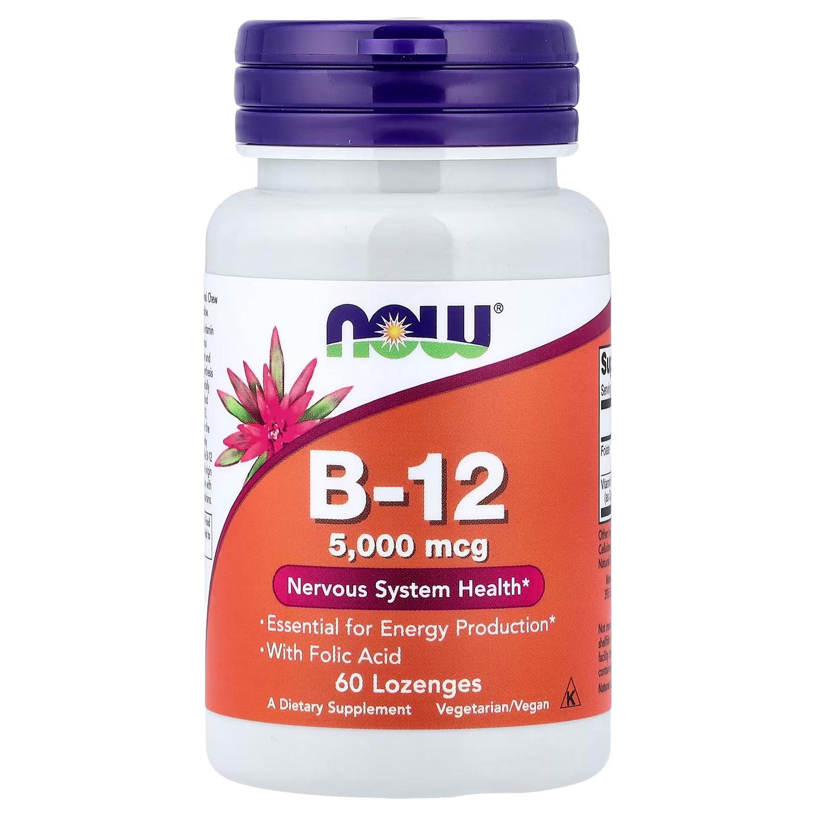 Vitamina B12, 60 pastillas, NOW Foods