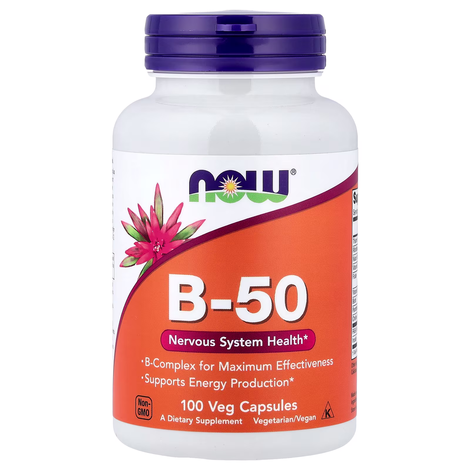 B-50, 100 cápsulas vegetales, NOW Foods