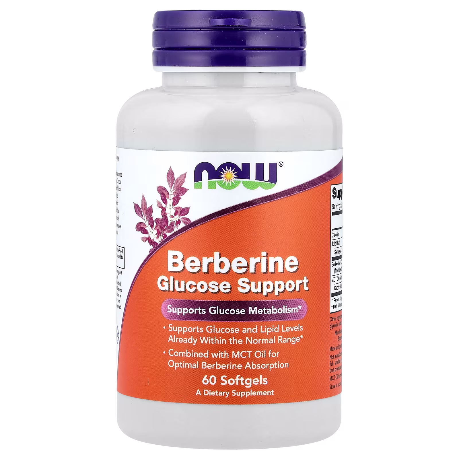Berberina, Refuerzo para la glucosa, 60 cápsulas blandas, NOW Foods