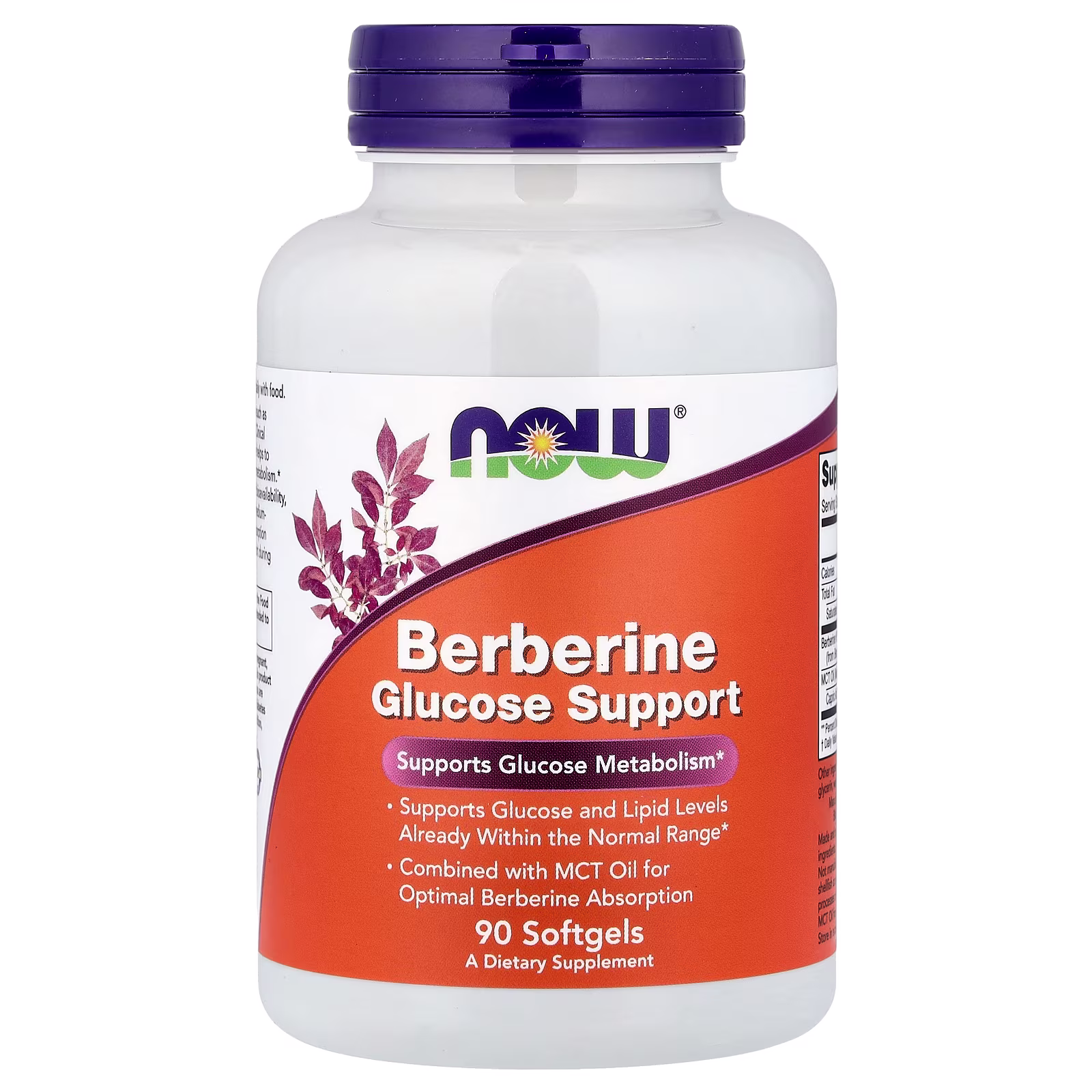 Refuerzo para la glucosa con berberina, 90 cápsulas blandas, NOW Foods