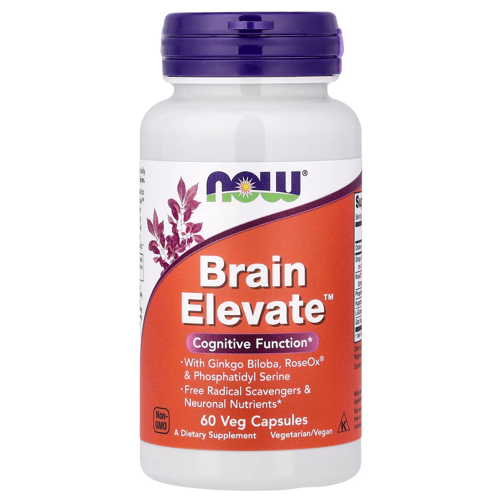 Brain Elevate™, 60 cápsulas vegetales, NOW Foods