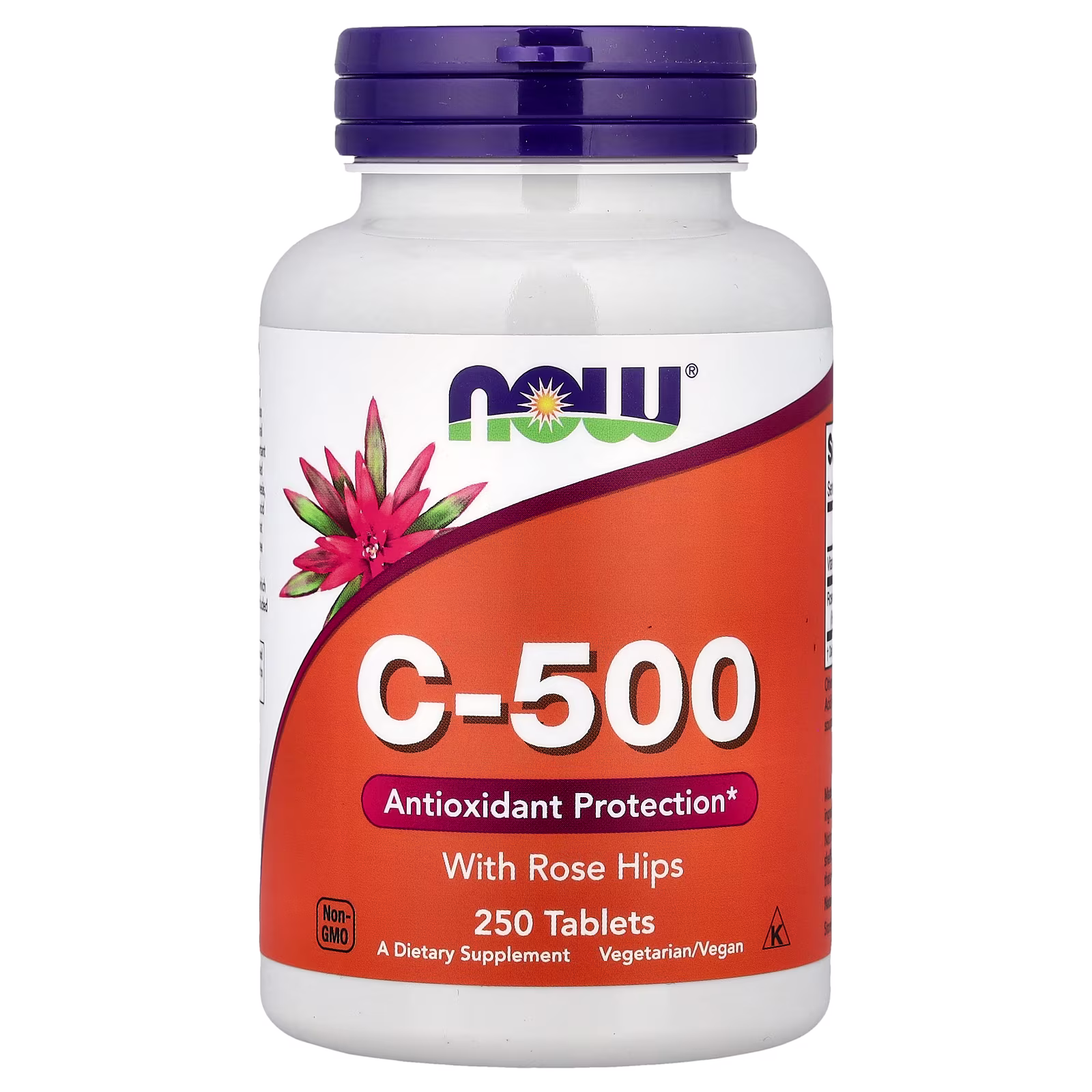 Vitamina C-500 con rosa mosqueta, 250 tabletas, NOW Foods