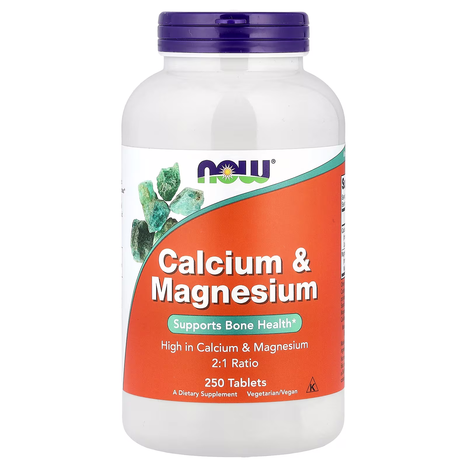 Calcio y magnesio, 250 tabletas, NOW Foods