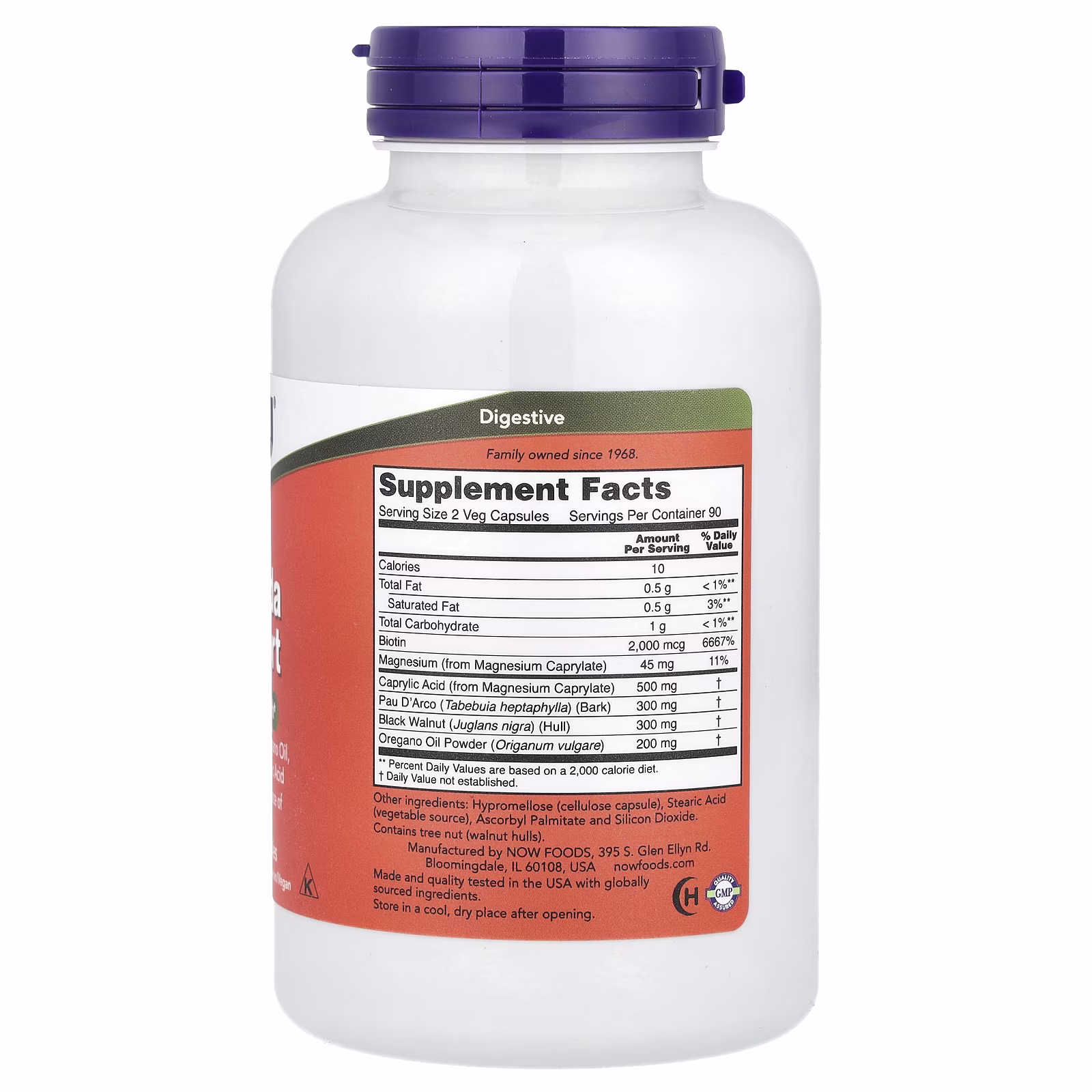 Refuerzo para mantener el equilibrio de la cándida, 180 cápsulas vegetales, NOW Foods