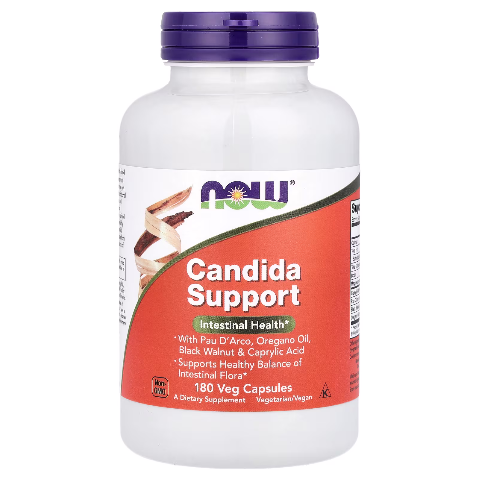 Refuerzo para mantener el equilibrio de la cándida, 180 cápsulas vegetales, NOW Foods