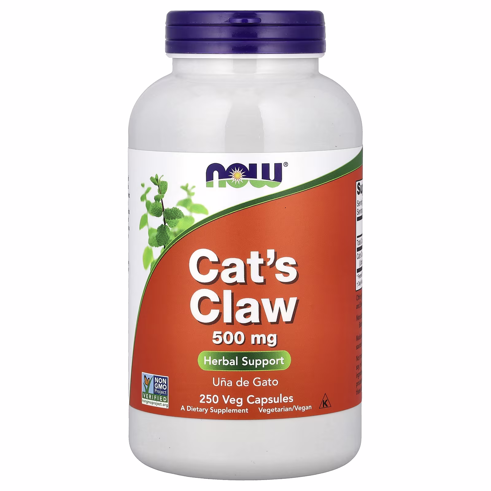 Uña de gato, 500 mg, 250 cápsulas vegetales, NOW Foods