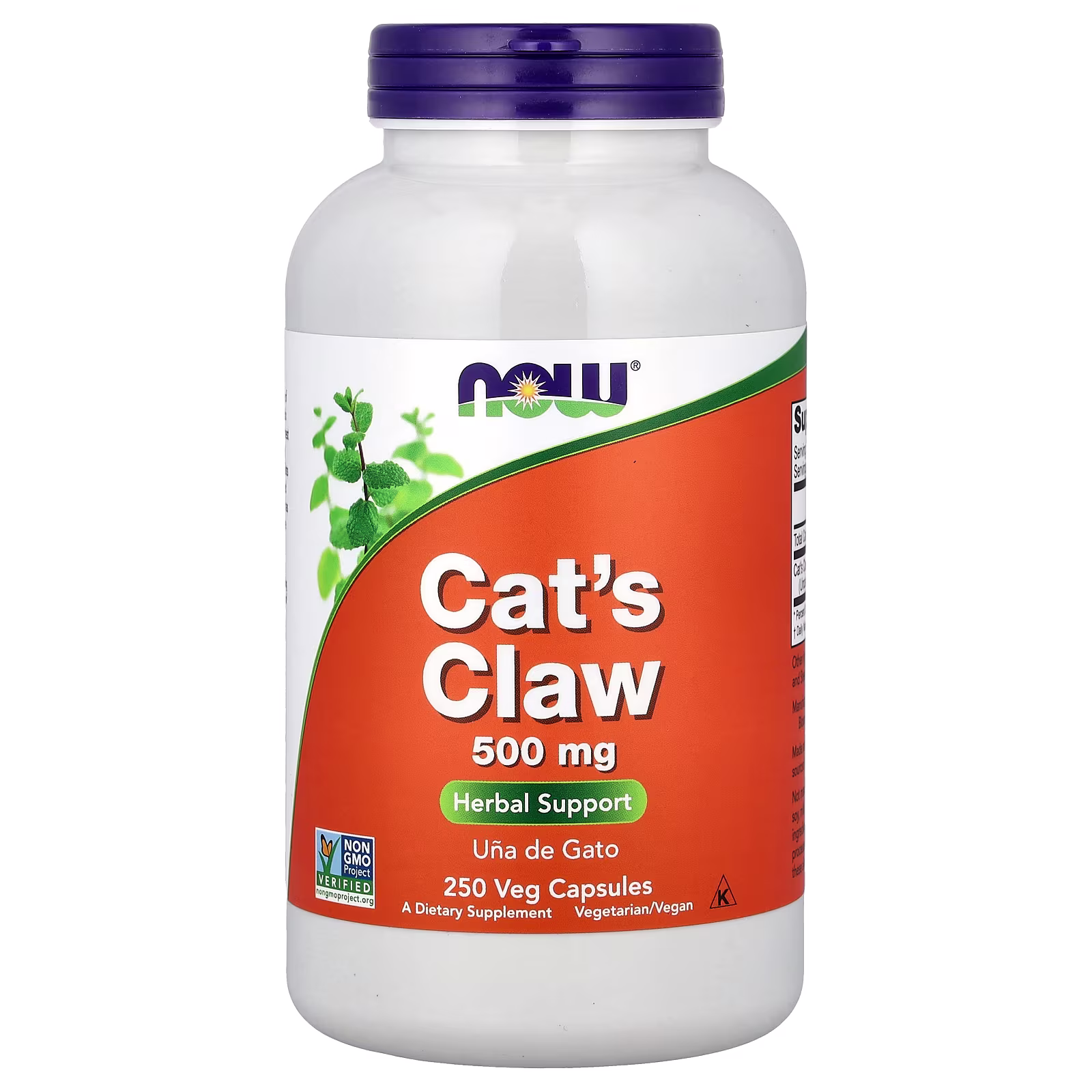 Uña de gato, 500 mg, 250 cápsulas vegetales, NOW Foods